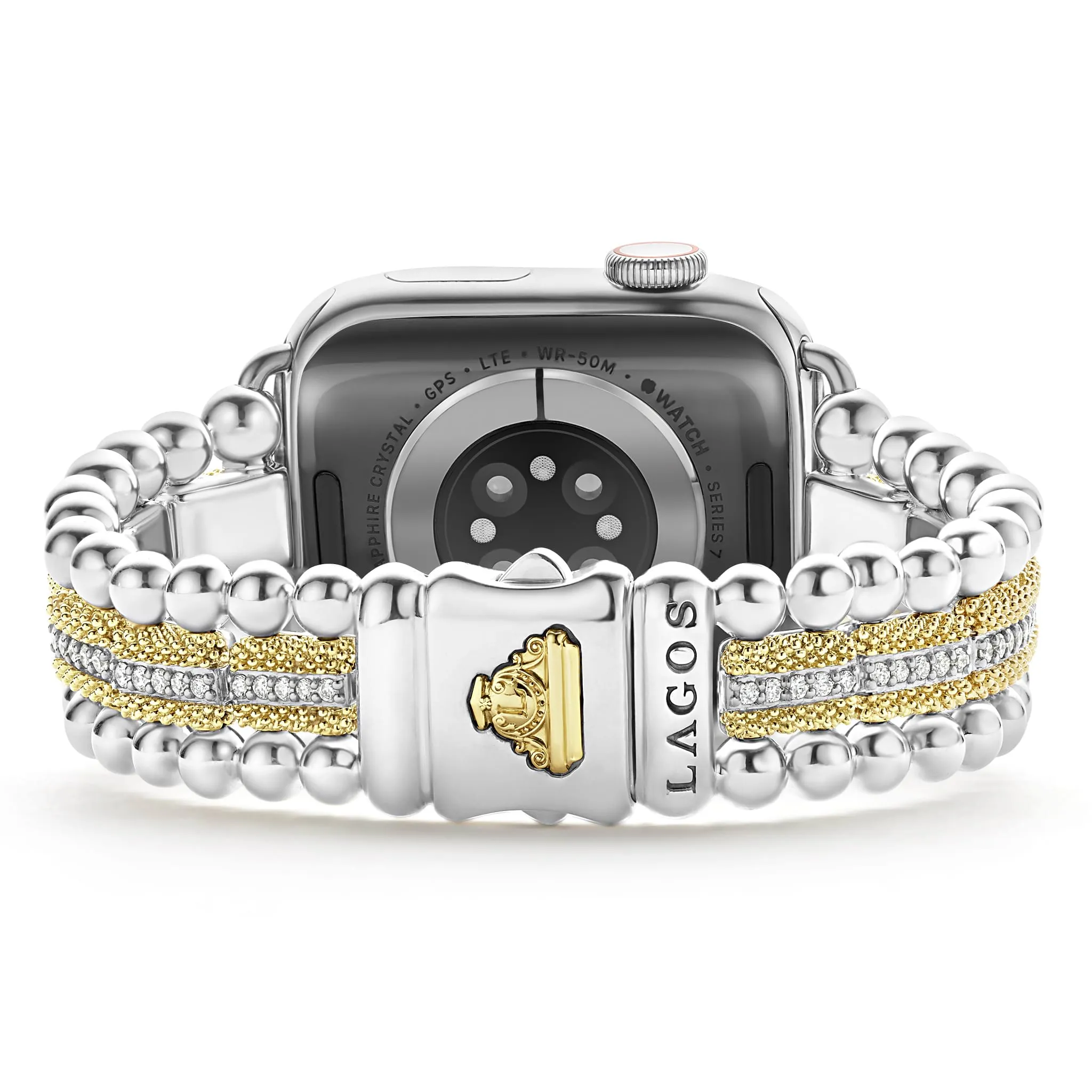 Smart Caviar 18K Gold and Diamond Caviar Beaded Watch Bracelet-38-45mm sold by LAGOS product image thumbnail 4
