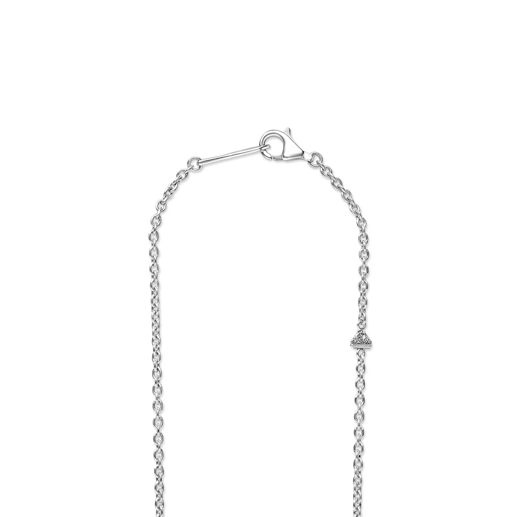 Caviar Bubbly Silver Large Beaded Station Necklace sold by LAGOS product image thumbnail 5