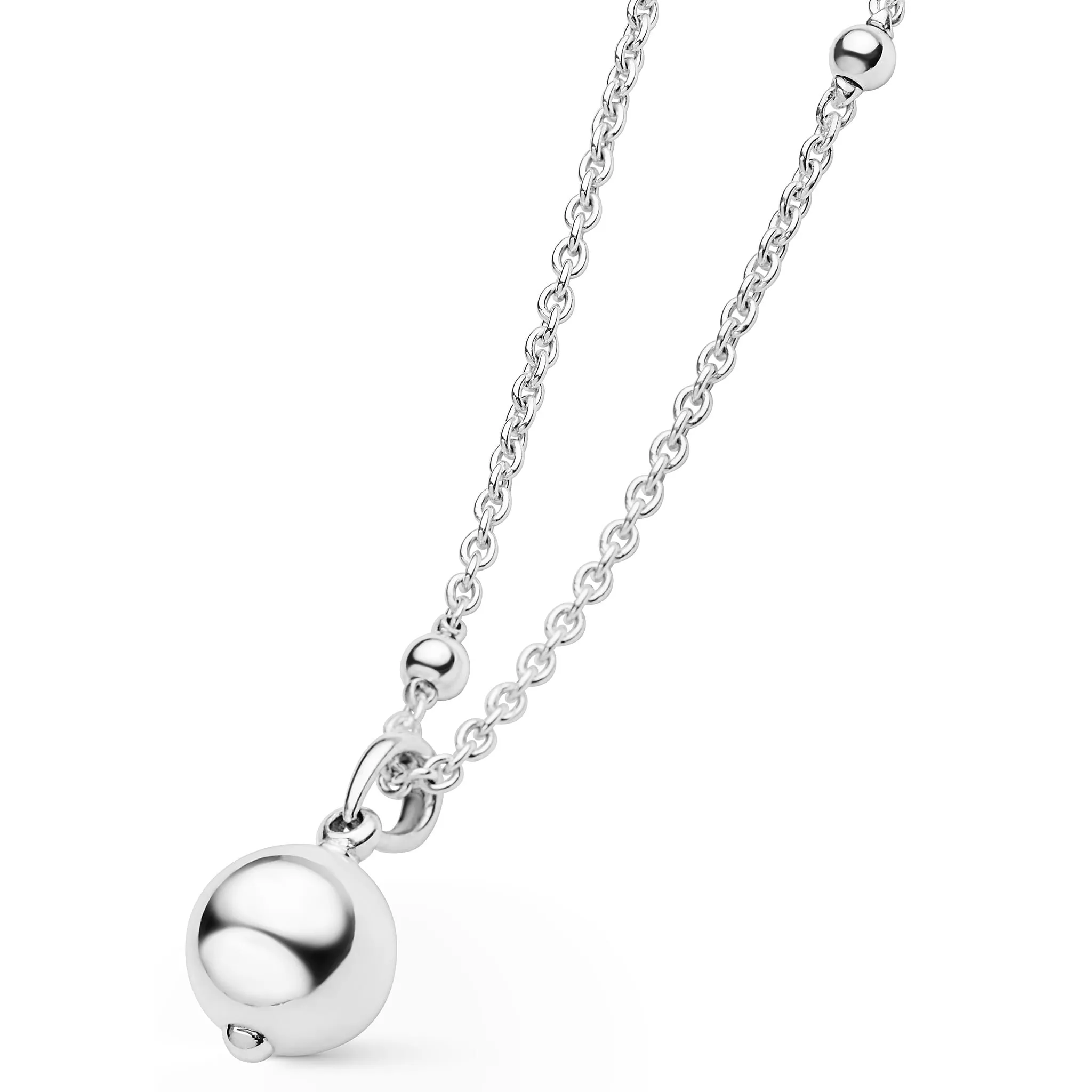 Caviar Bubbly Silver Beaded Pendant Necklace | 12mm sold by LAGOS product image thumbnail 4