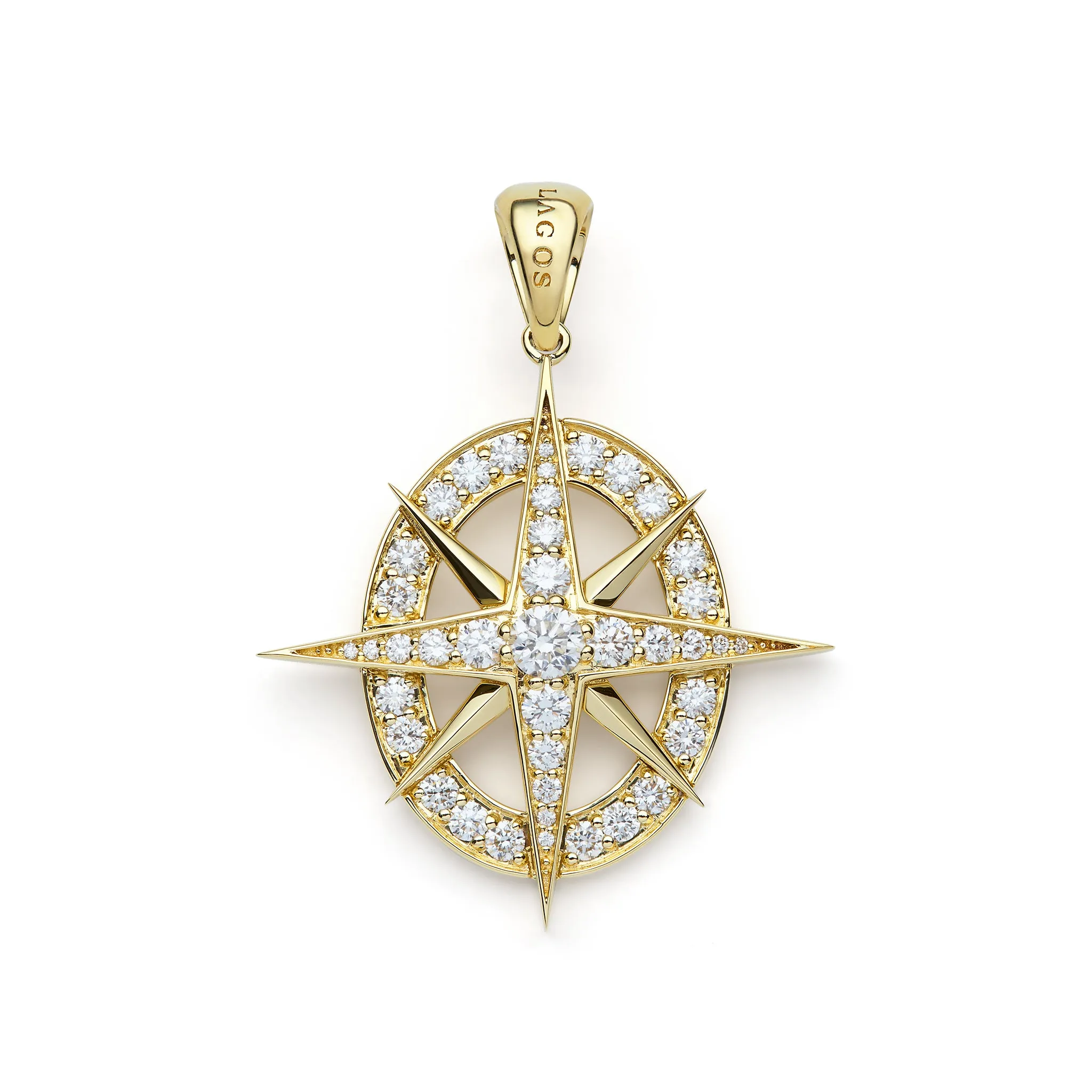 North Star 18K Gold and Diamond North Star Pendant sold by LAGOS