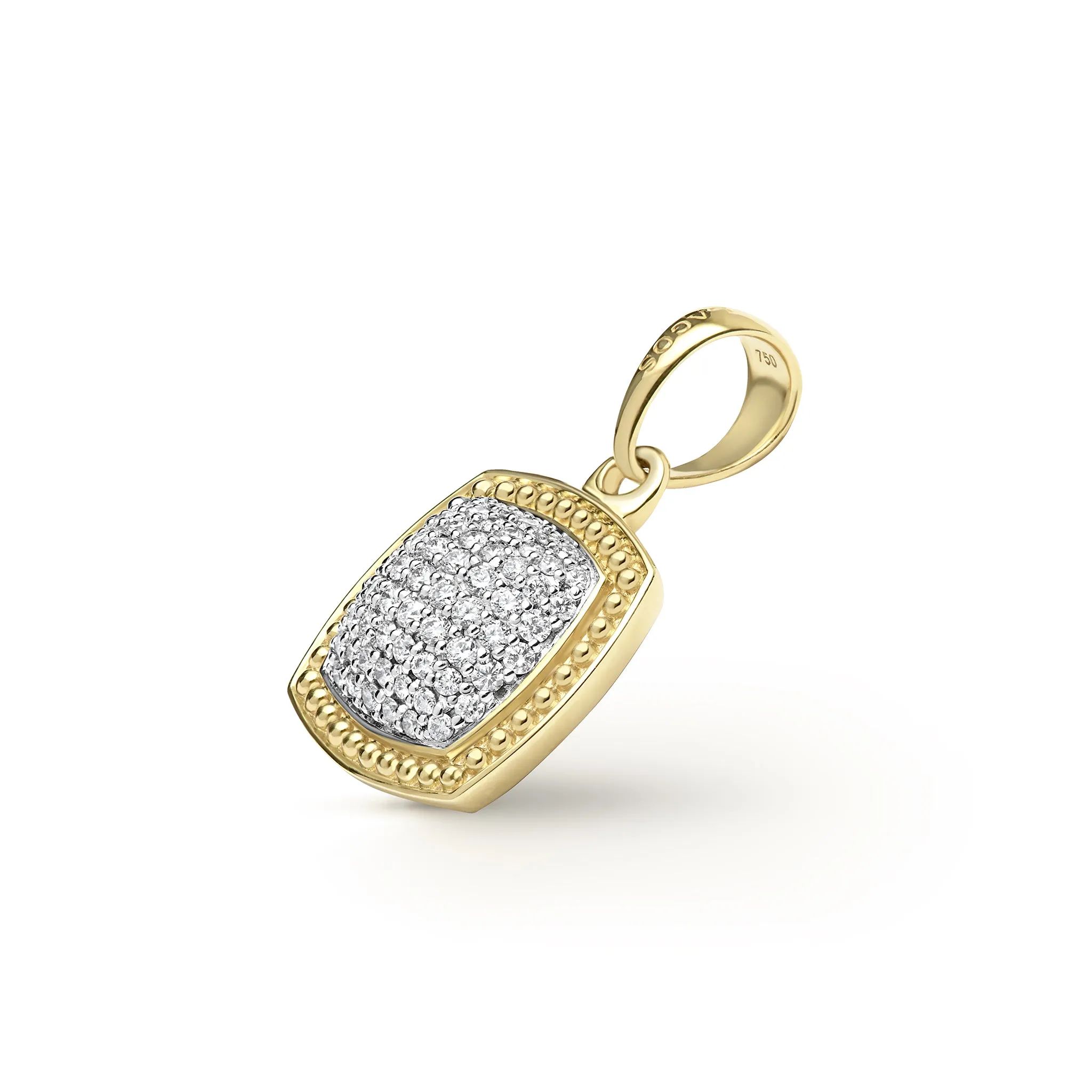 Caviar Gold 18K Gold Pave Diamond Pendant sold by LAGOS product image thumbnail 2