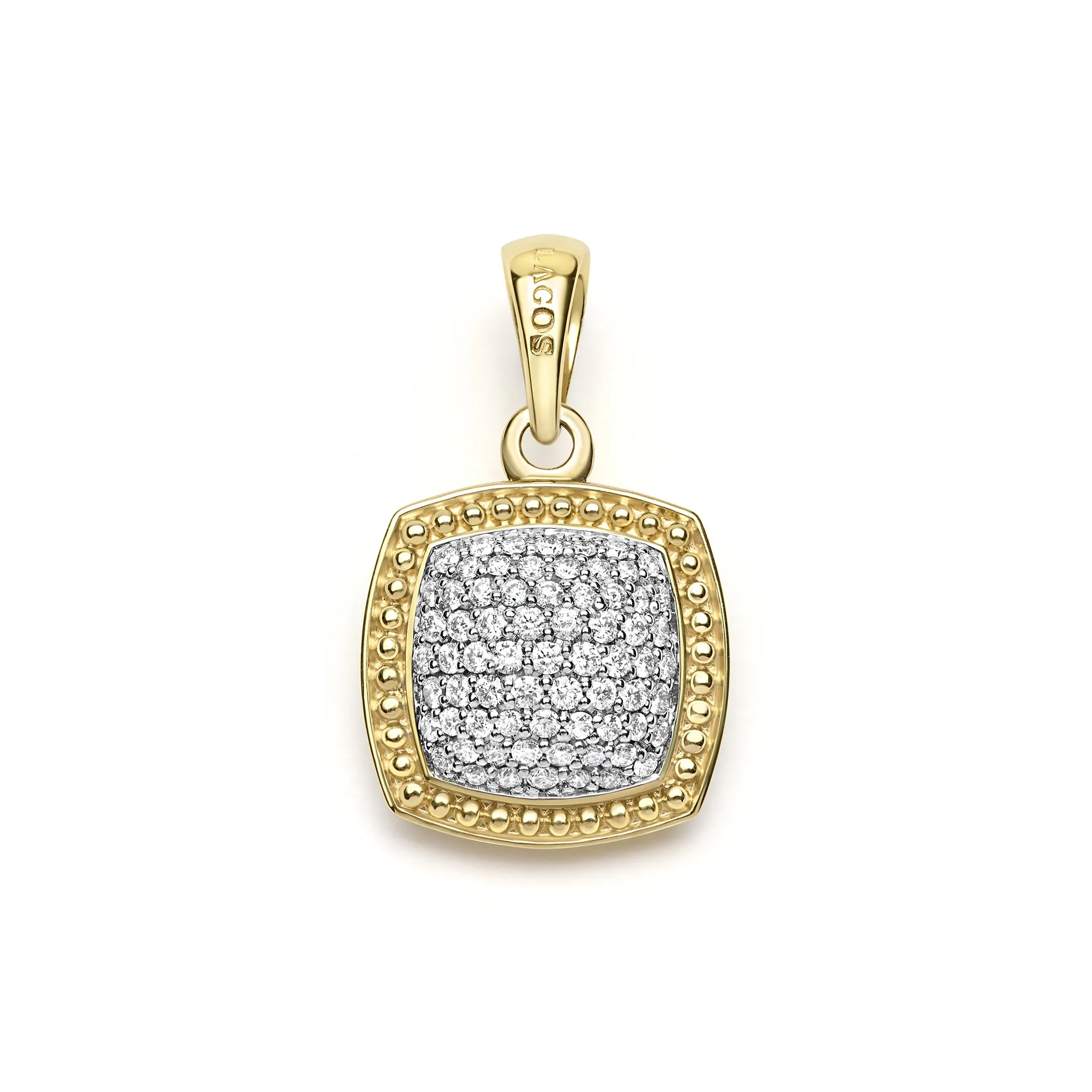 Caviar Gold 18K Gold Pave Diamond Pendant sold by LAGOS