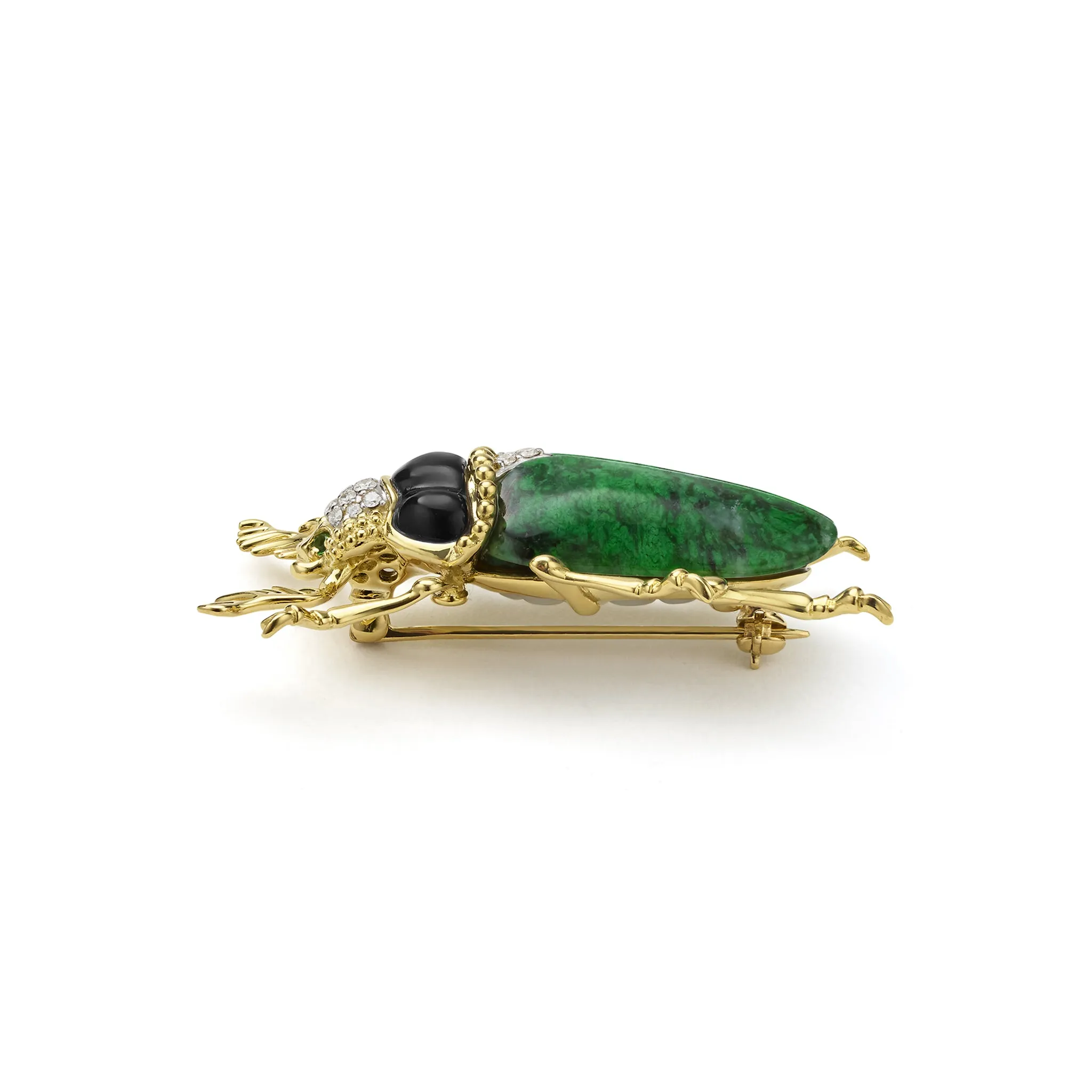 Rare Wonders 18K Gold Maw Sit Sit and Onyx Beetle Pin sold by LAGOS product image thumbnail 3