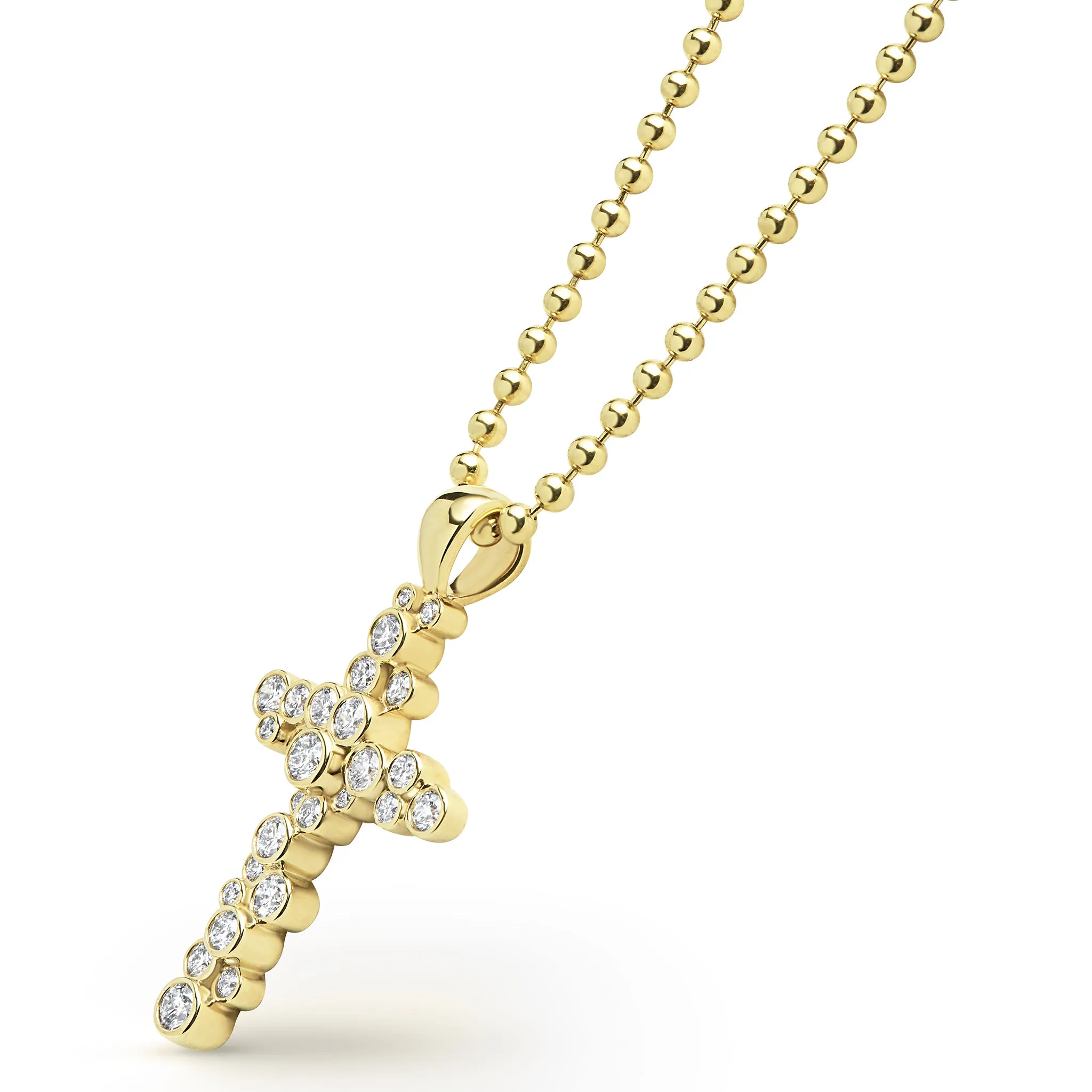 Fizz 18K Gold Diamond Cross Pendant Necklace (Studio) sold by LAGOS product image thumbnail 5