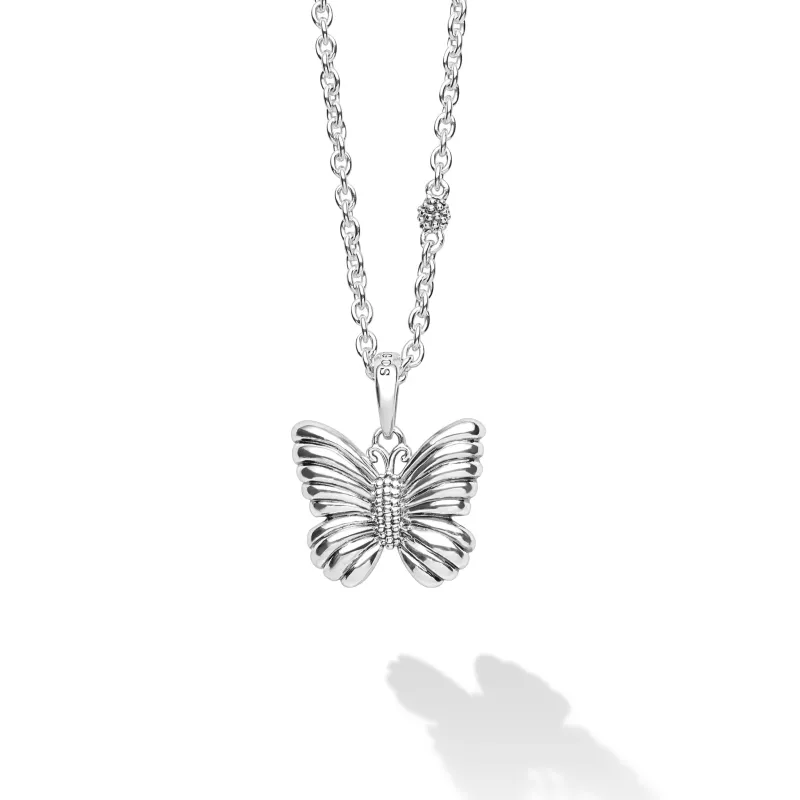 Rare Wonders Sterling Silver Mini Butterfly Pendant Necklace made by LAGOS