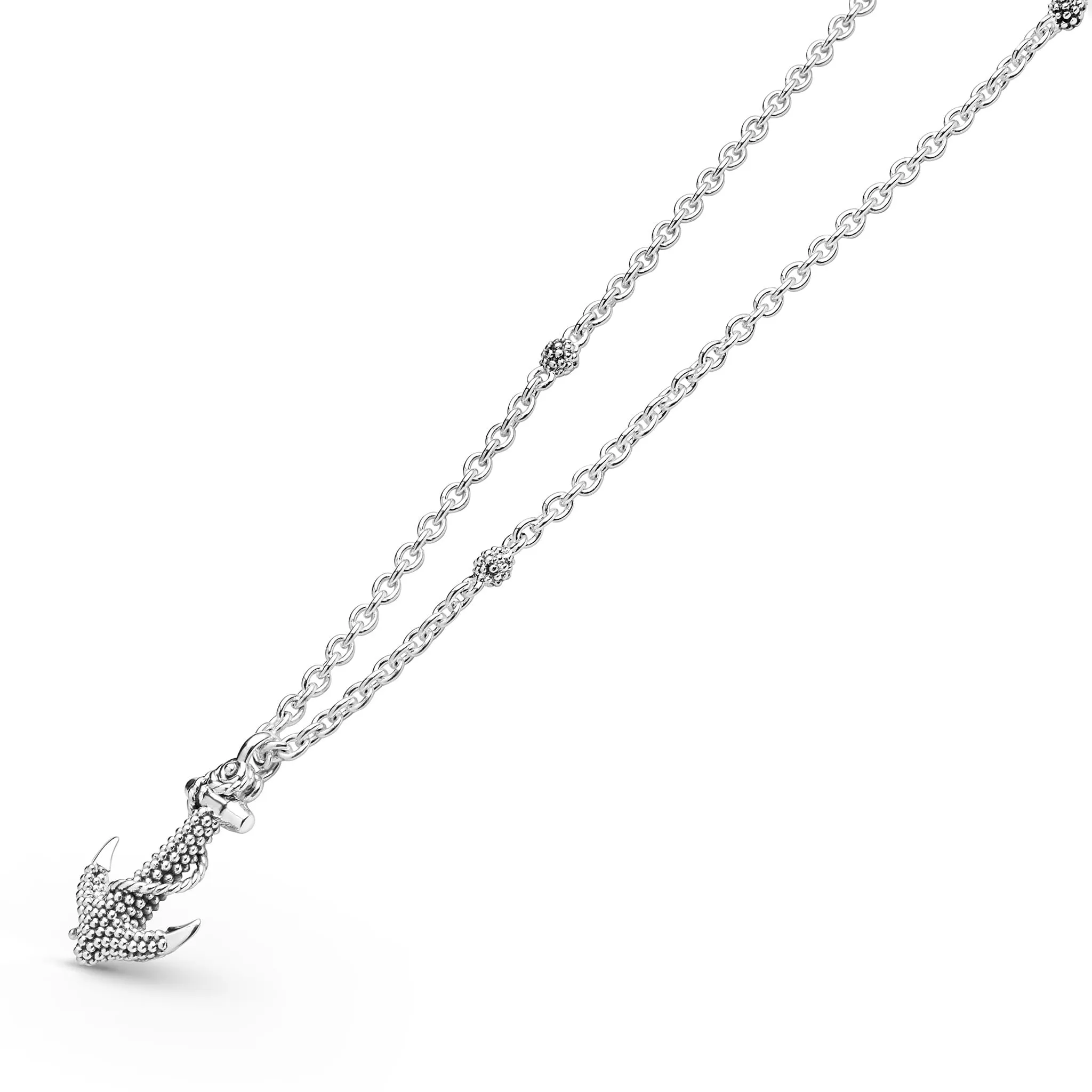 Rare Wonders Sterling Silver Mini Anchor Pendant Necklace sold by LAGOS product image thumbnail 3