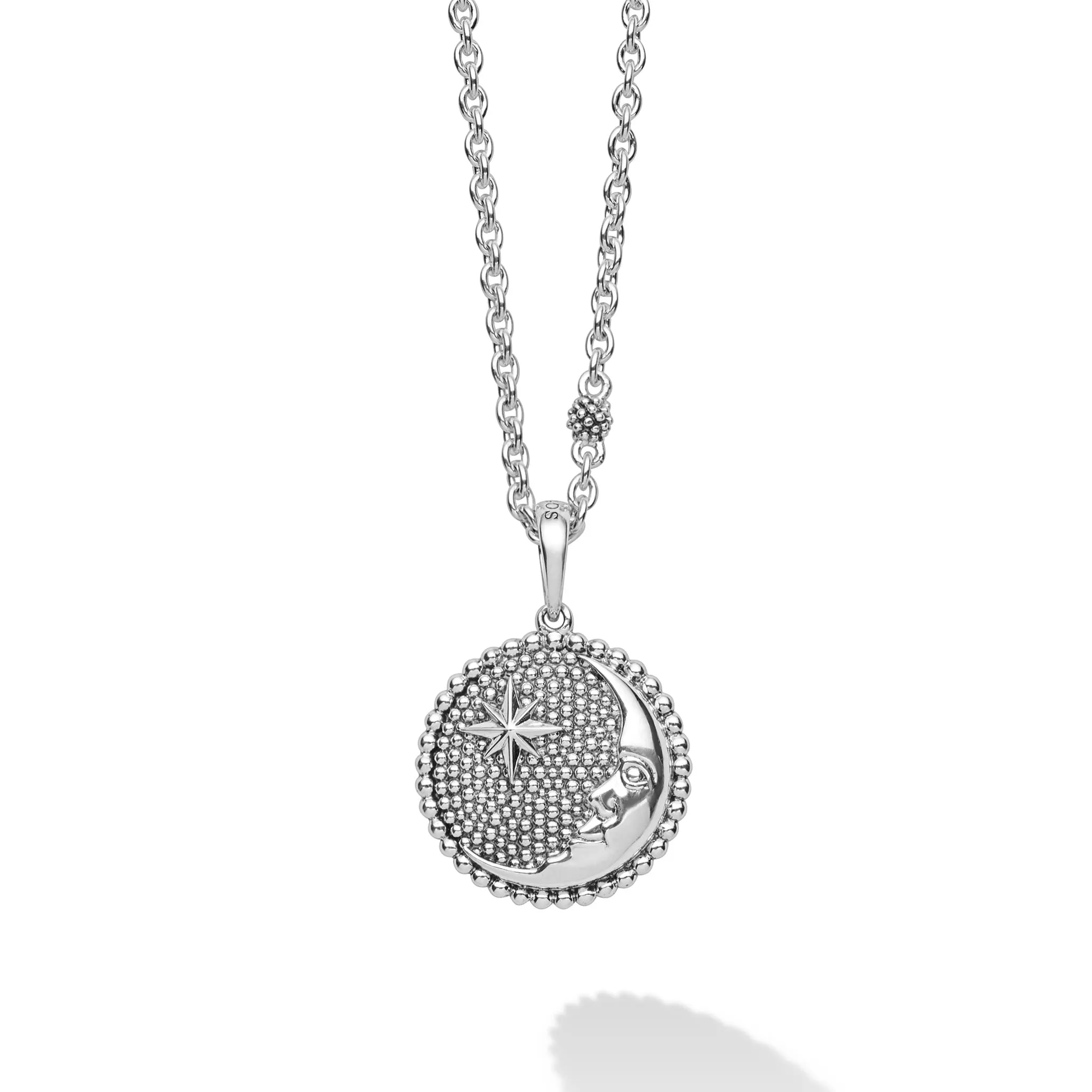 Rare Wonders Sterling Silver Moon & Star Pendant Necklace sold by LAGOS