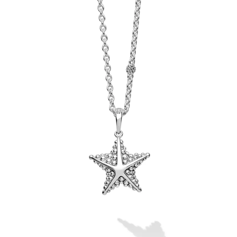 Rare Wonders Sterling Silver Mini Starfish Pendant Necklace made by LAGOS