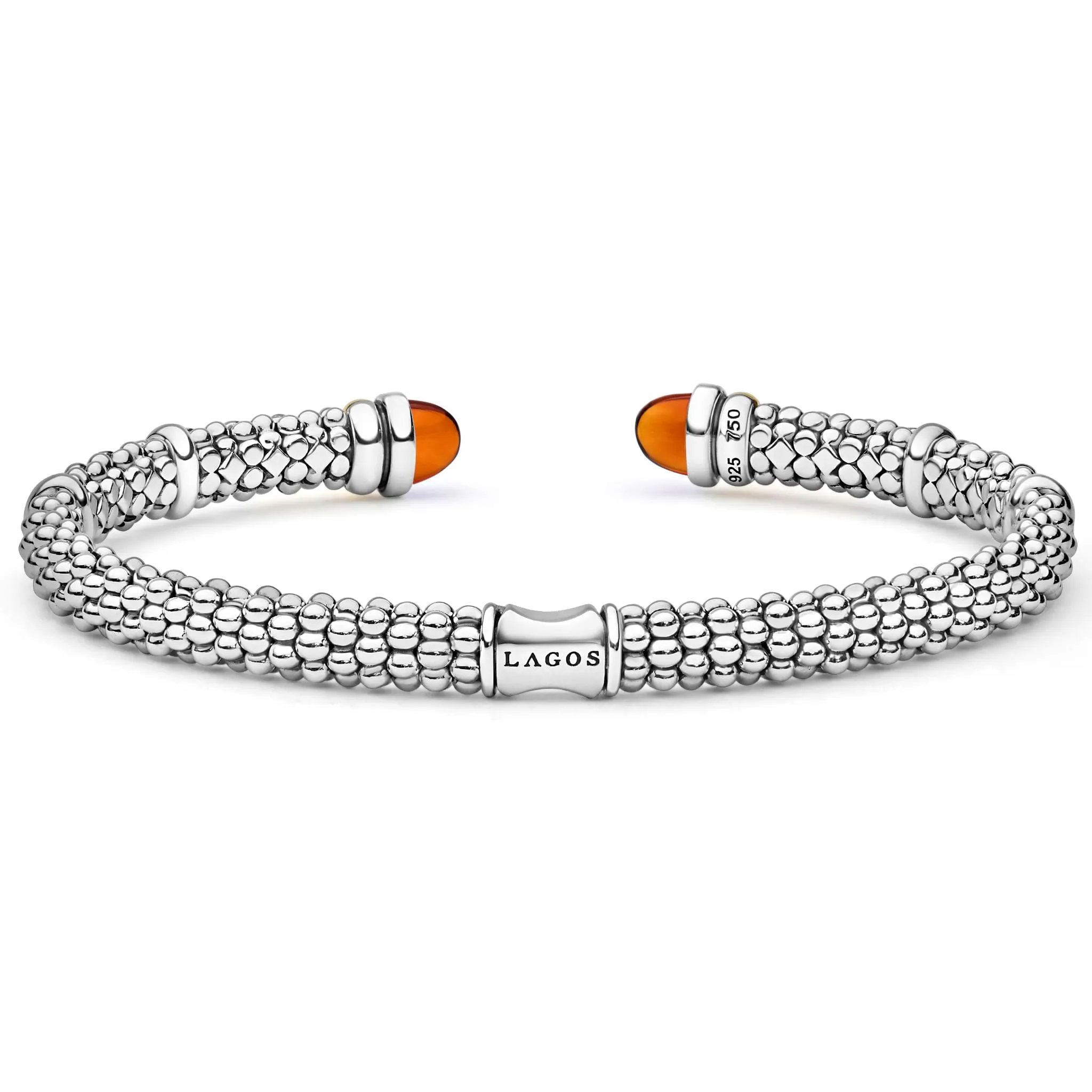 Signature Caviar Two-Tone Citrine Versa Torque Bracelet | 5mm sold by LAGOS product image thumbnail 2