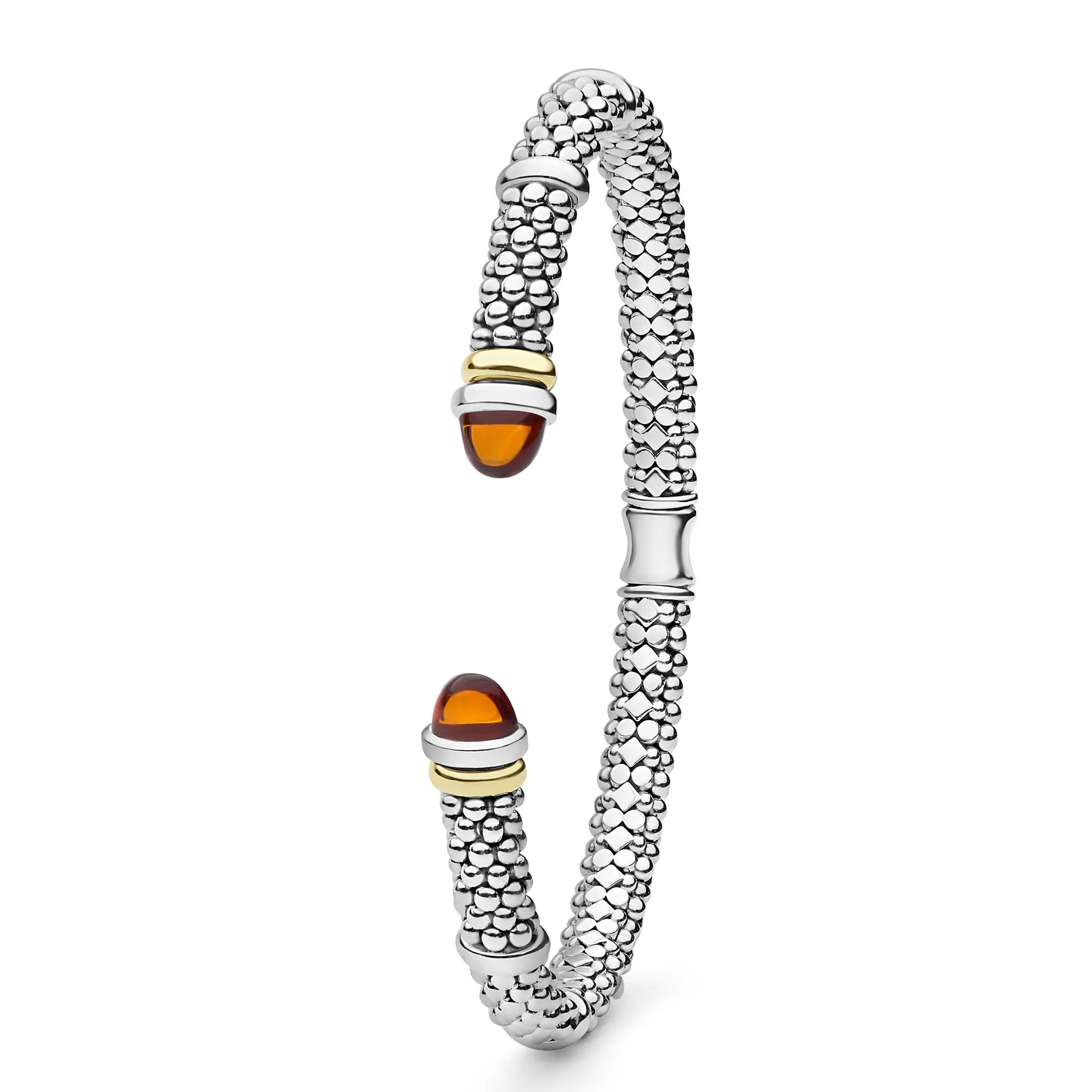 Signature Caviar Two-Tone Citrine Versa Torque Bracelet | 5mm sold by LAGOS product image thumbnail 3