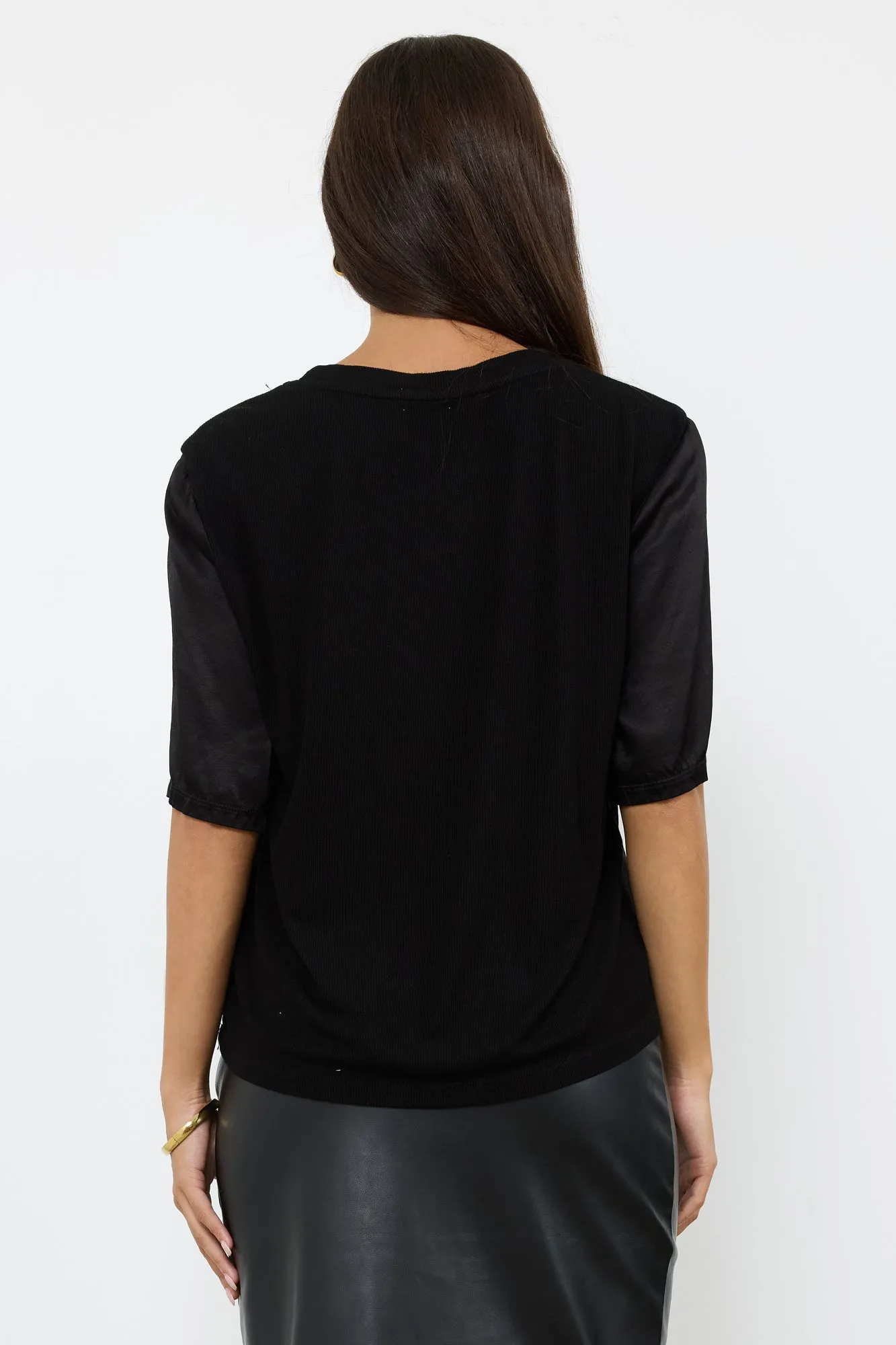 NIGHTS IN THE CITY RIB BACK SILKY TEE - FINAL SALE sold by LAmade product image thumbnail 3