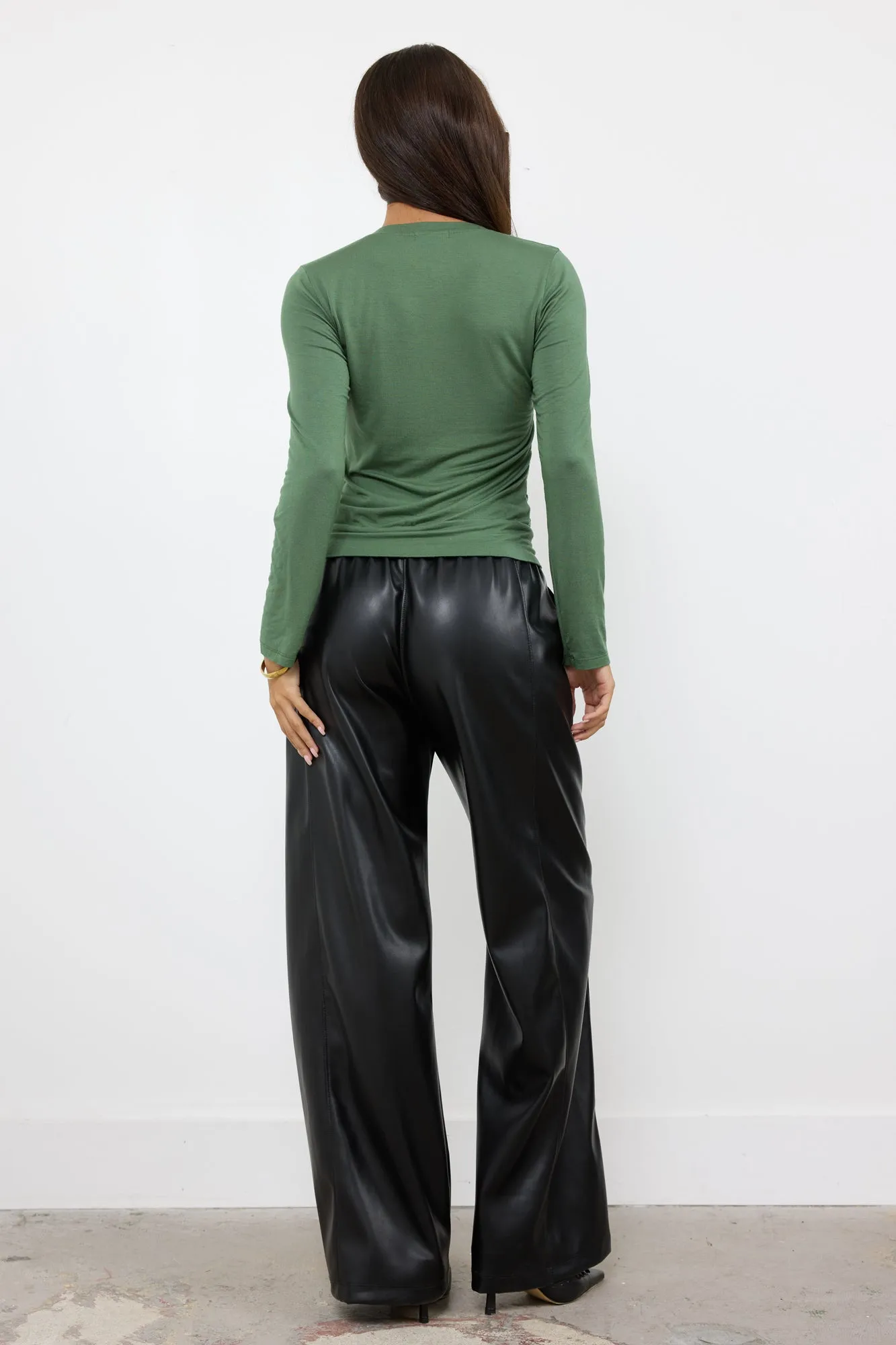 NICO V NECK WITH FRONT SHIRRING TOP sold by LAmade product image thumbnail 4