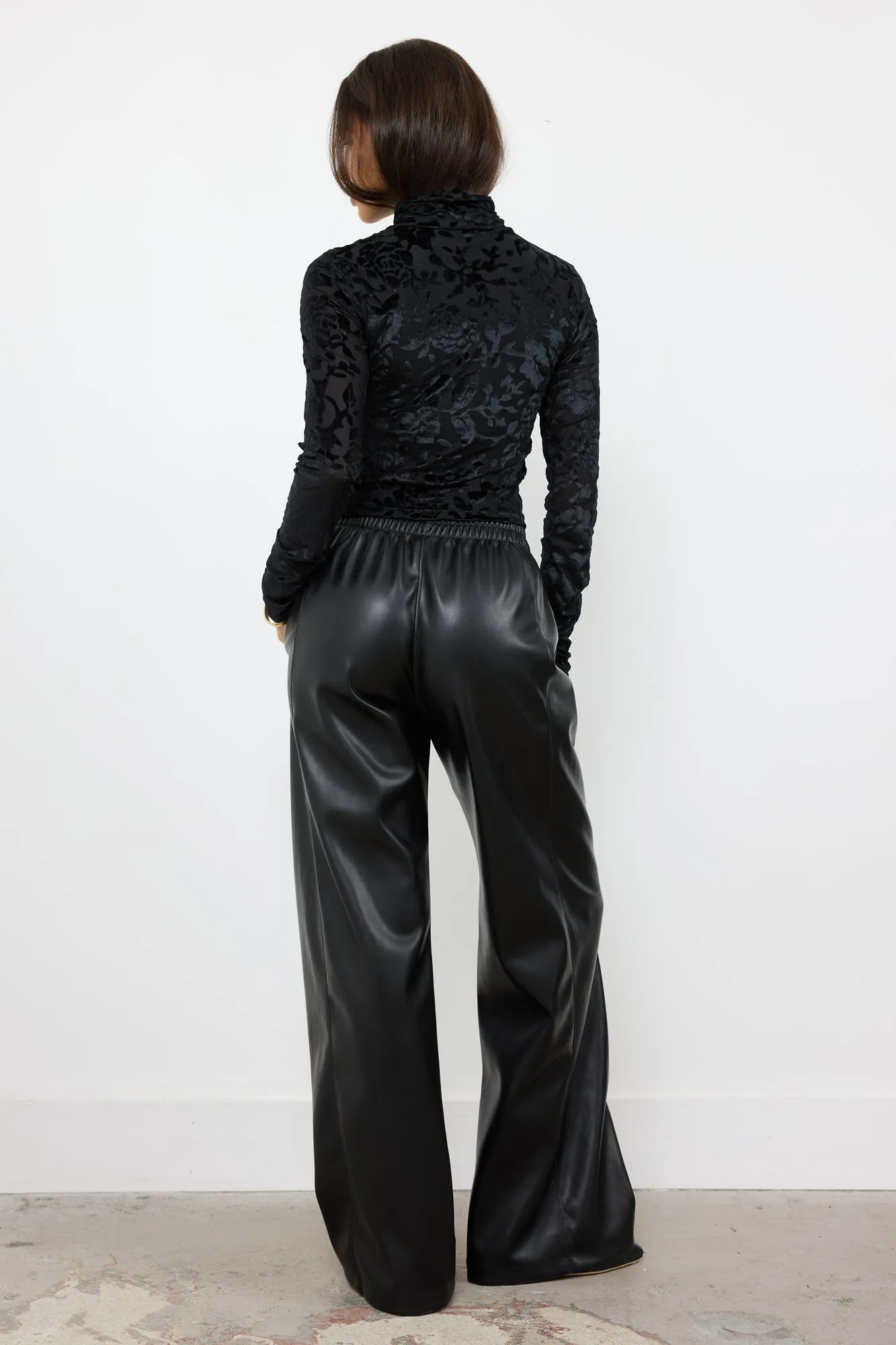 MODERN WIDE LEG VEGAN LEATHER PANT sold by LAmade product image thumbnail 2