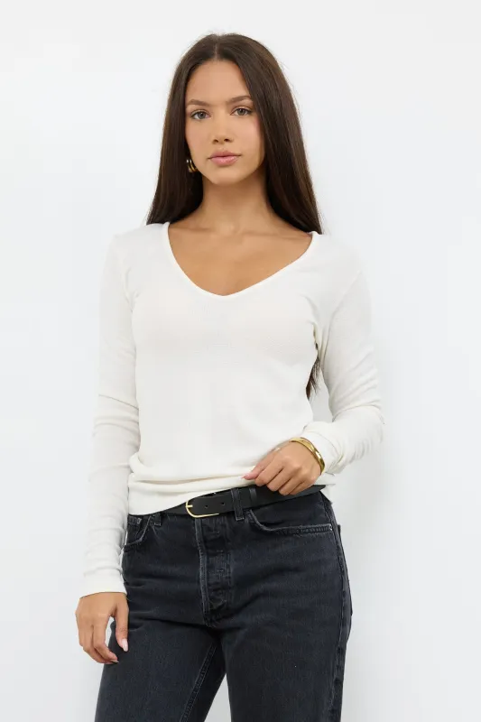 STANDARD V NECK LONG SLEEVE THERMAL TOP made by LAmade