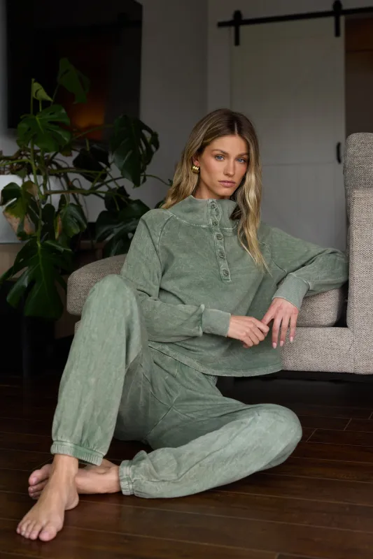 ALEXANDER HALF BUTTON UP PULLOVER - FINAL SALE made by LAmade