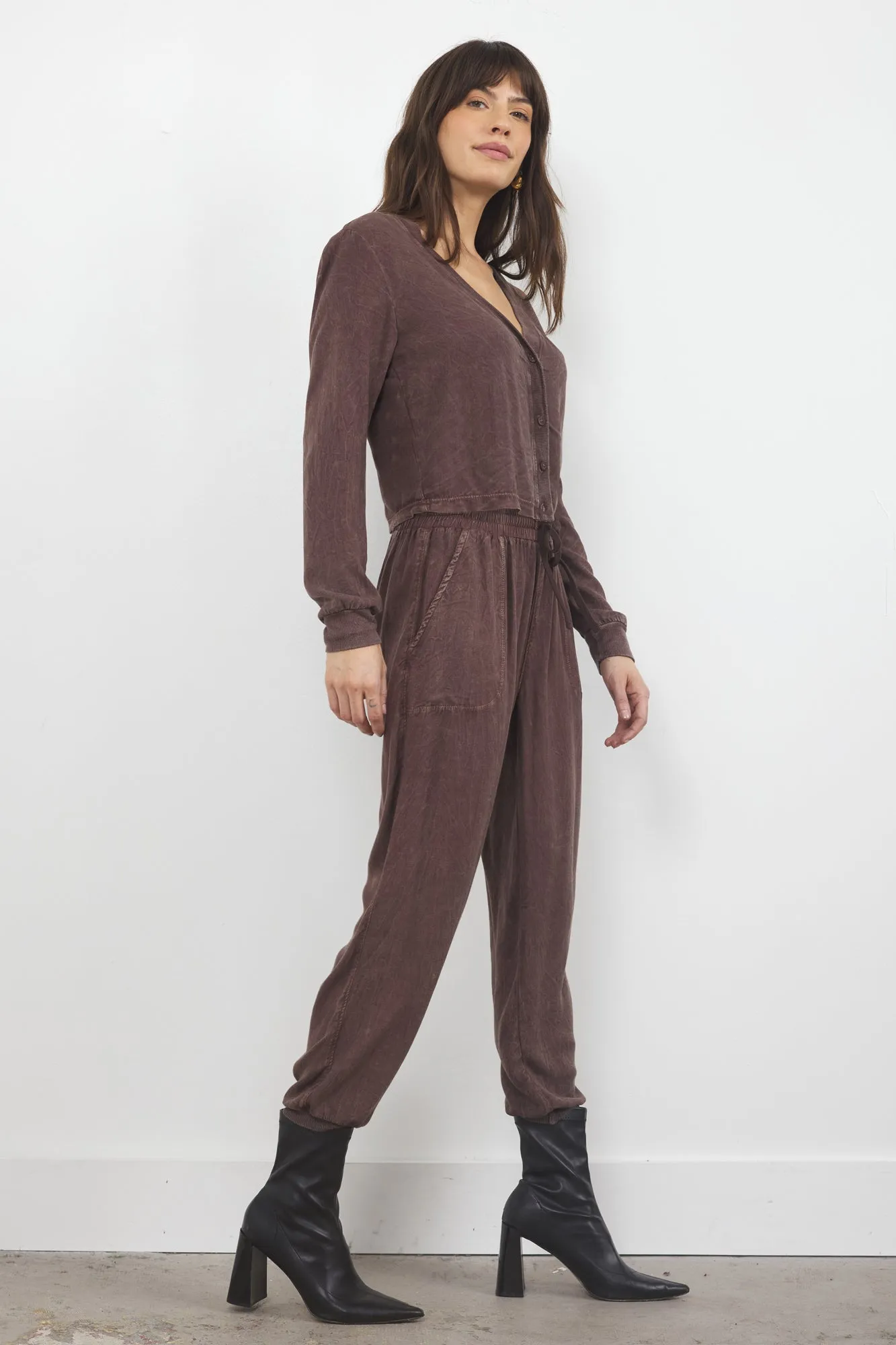 SPENCER TWILL CROP CARDI - FINAL SALE sold by LAmade product image thumbnail 4