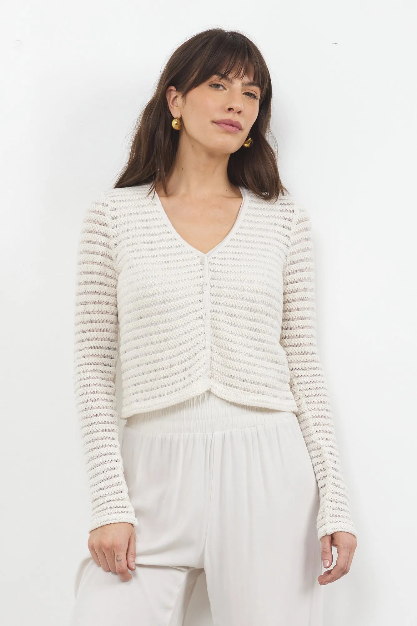 SWEET “V” STRIPE CARDI - FINAL SALE sold by LAmade product image thumbnail 4