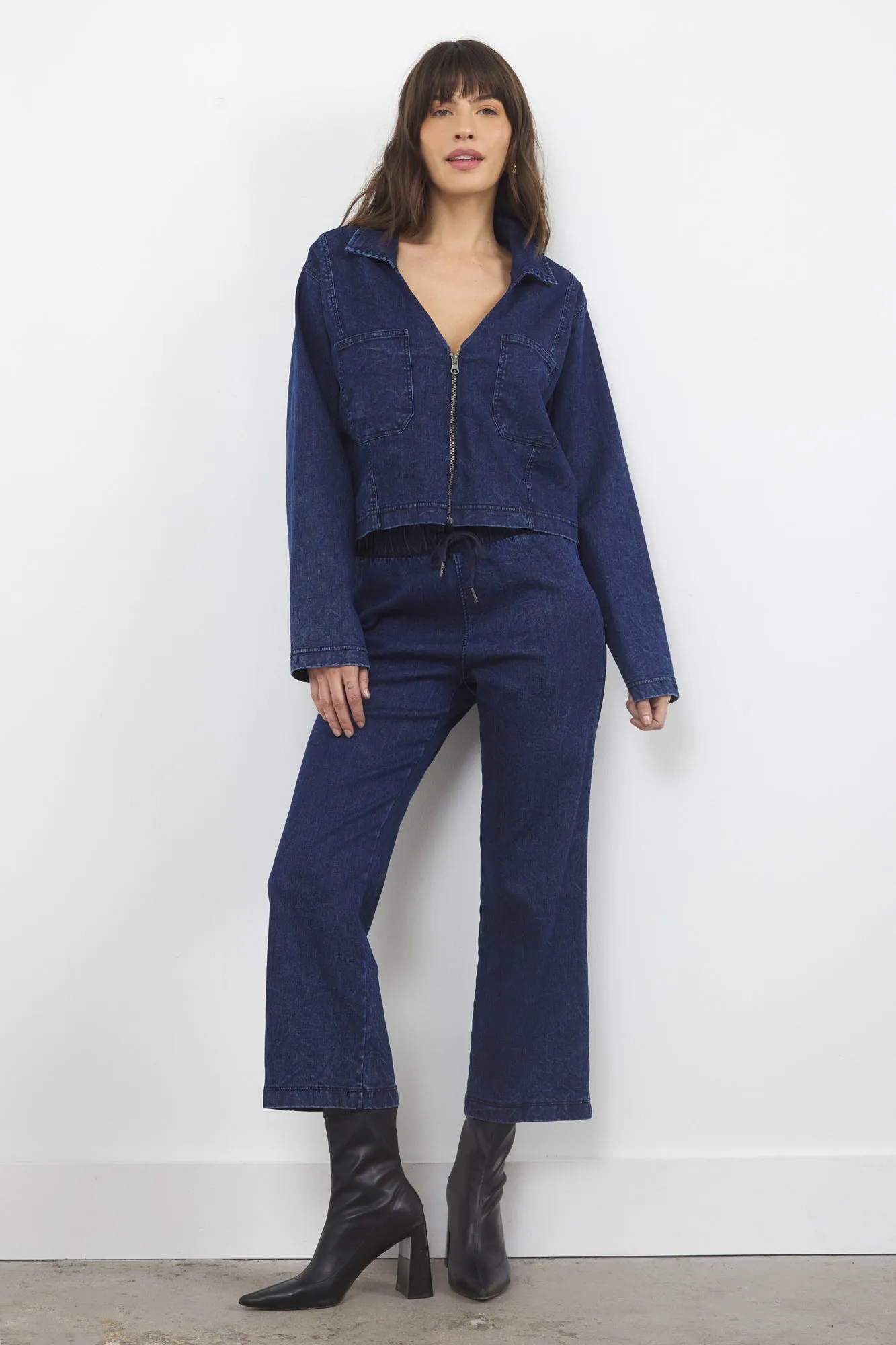 ARIANA DENIM FRENCH TERRY PANT - FINAL SALE sold by LAmade