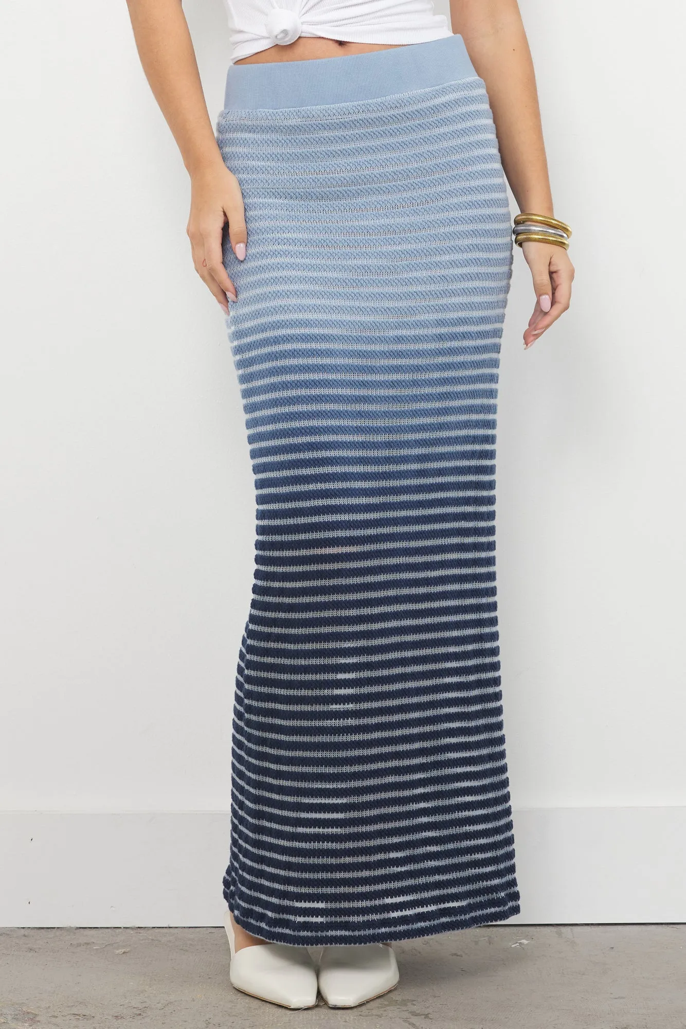 LOTUS STRIPE SKIRT sold by LAmade product image thumbnail 2
