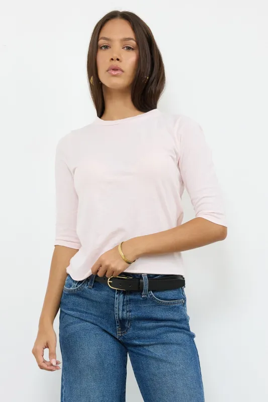 SANTA MONICA MITERED BK ELBOW LENGTH TEE sold by LAmade