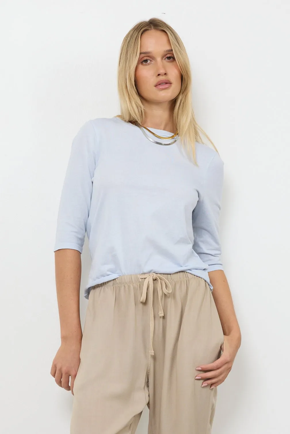 SANTA MONICA MITERED BK ELBOW LENGTH TEE sold by LAmade product image thumbnail 5