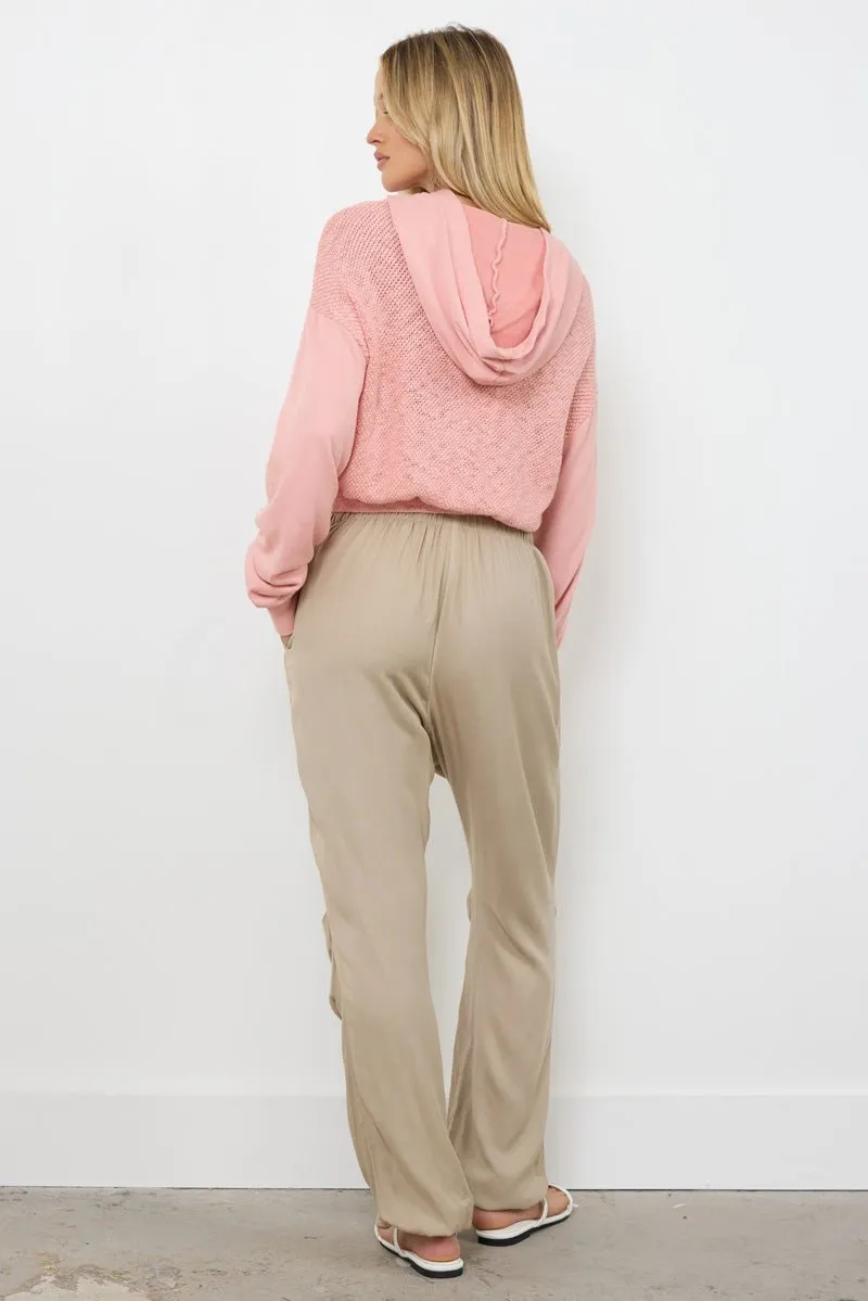 DAHLIA ZIP UP MESH BACK CROP HOODIE - FINAL SALE sold by LAmade product image thumbnail 4