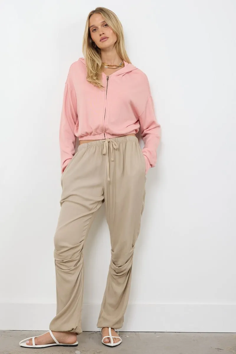 DAHLIA ZIP UP MESH BACK CROP HOODIE - FINAL SALE sold by LAmade product image thumbnail 3