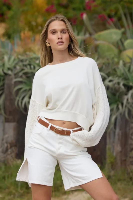 HAZEL MESH SLEEVE PULLOVER - FINAL SALE made by LAmade