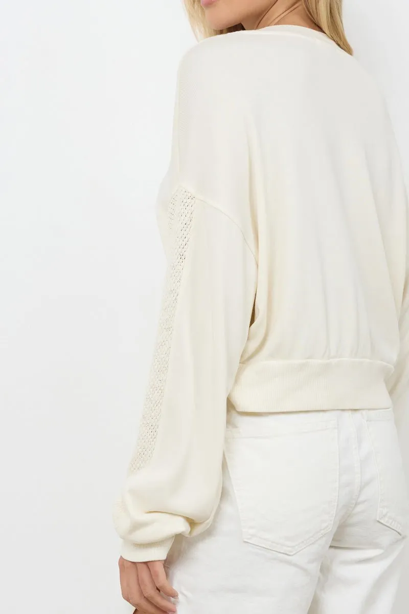 HAZEL MESH SLEEVE PULLOVER - FINAL SALE sold by LAmade product image thumbnail 3