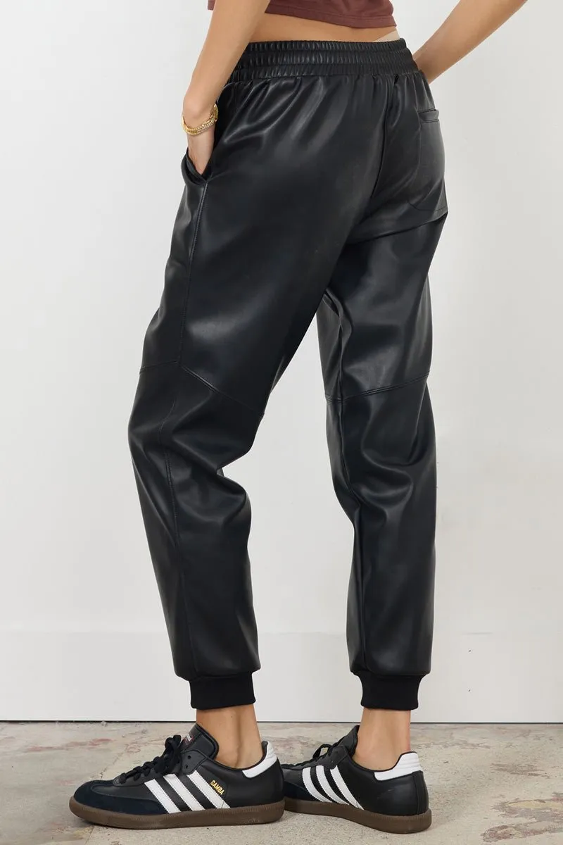 SHAY VEGAN LEATHER JOGGER - FINAL SALE sold by LAmade product image thumbnail 5