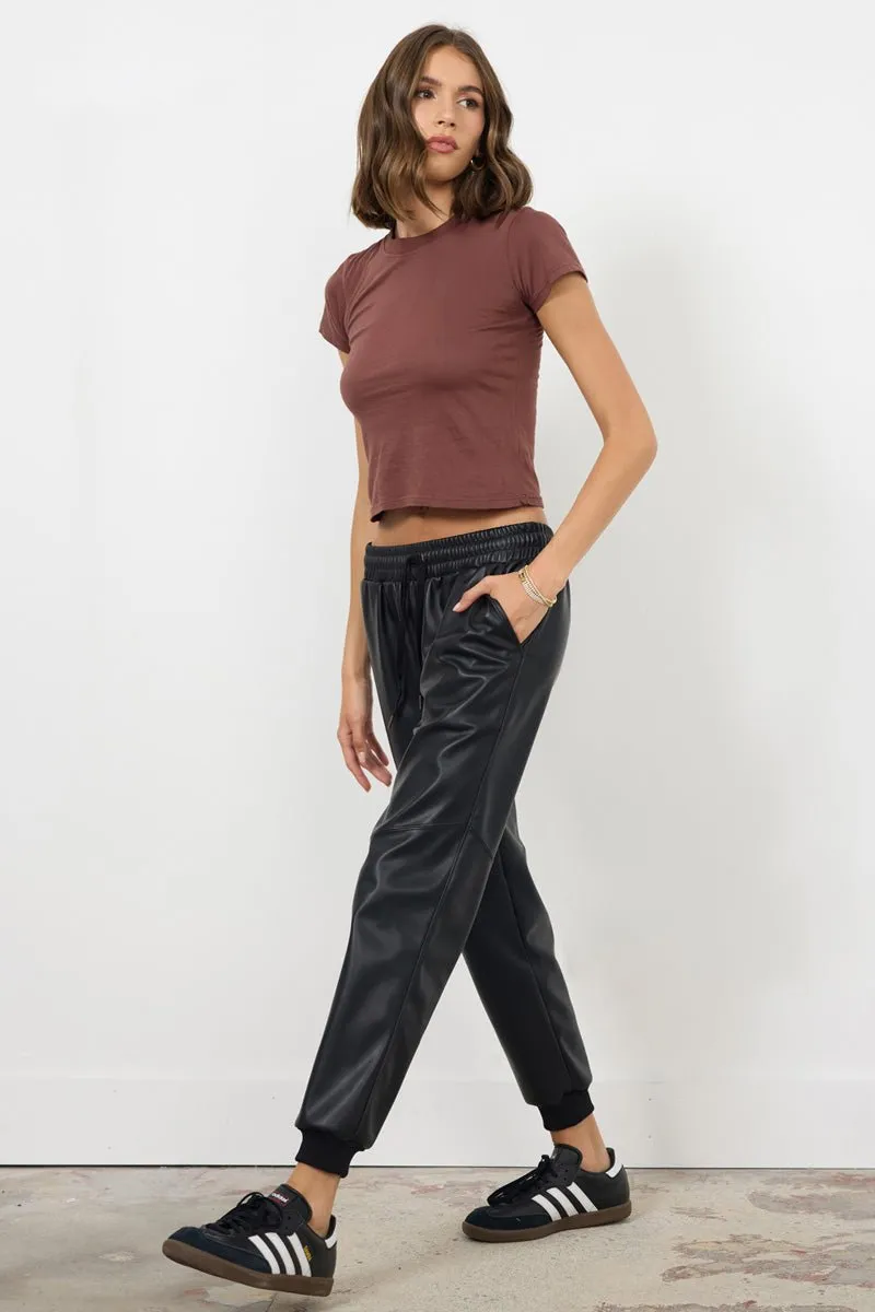 SHAY VEGAN LEATHER JOGGER - FINAL SALE sold by LAmade product image thumbnail 3