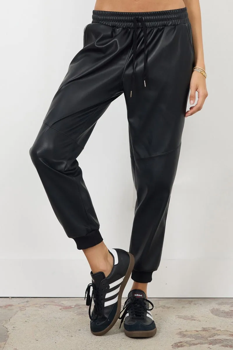 SHAY VEGAN LEATHER JOGGER - FINAL SALE sold by LAmade product image thumbnail 4