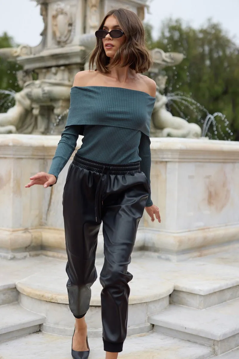 SHAY VEGAN LEATHER JOGGER - FINAL SALE sold by LAmade product image thumbnail 2