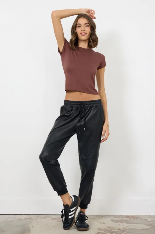 SHAY VEGAN LEATHER JOGGER - FINAL SALE sold by LAmade