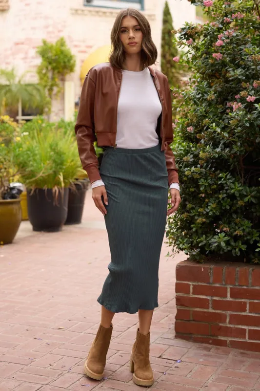 THE EIGHTIES VEGAN LEATHER BOMBER JACKET - FINAL SALE sold by LAmade