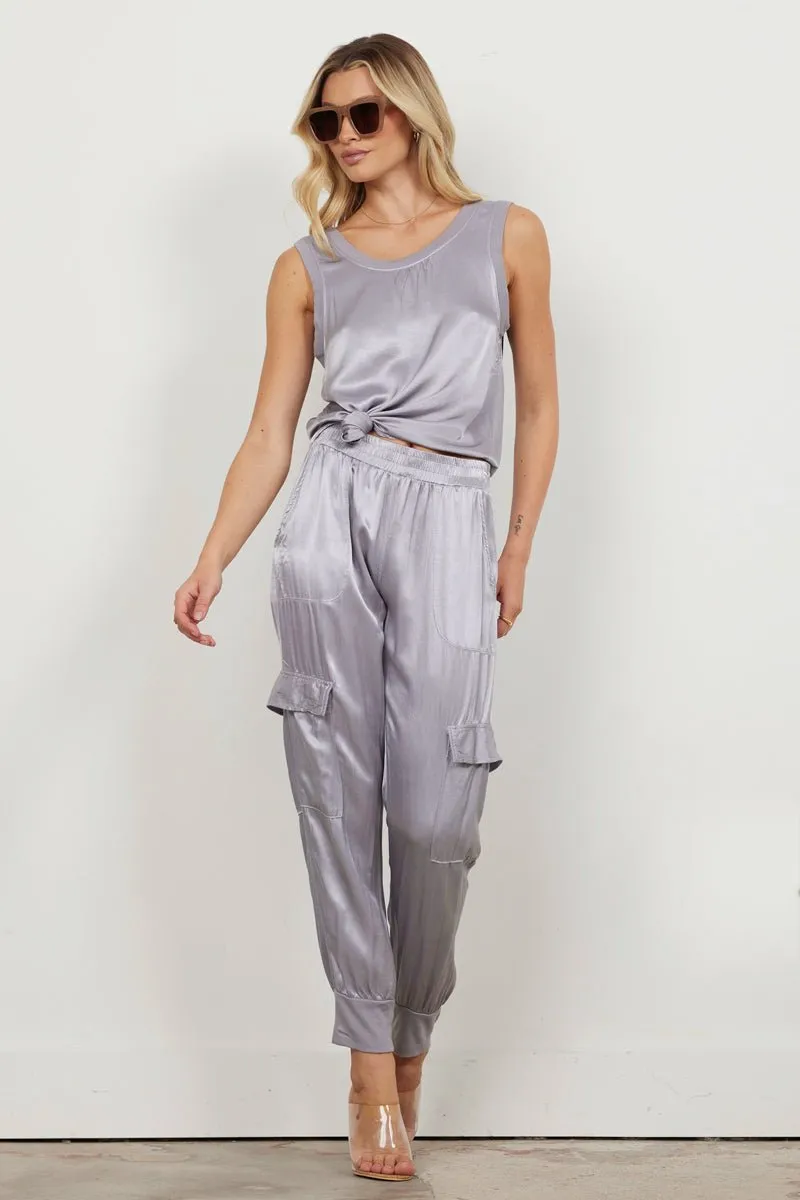 SATIN CARGO JOGGER - FINAL SALE sold by LAmade product image thumbnail 5