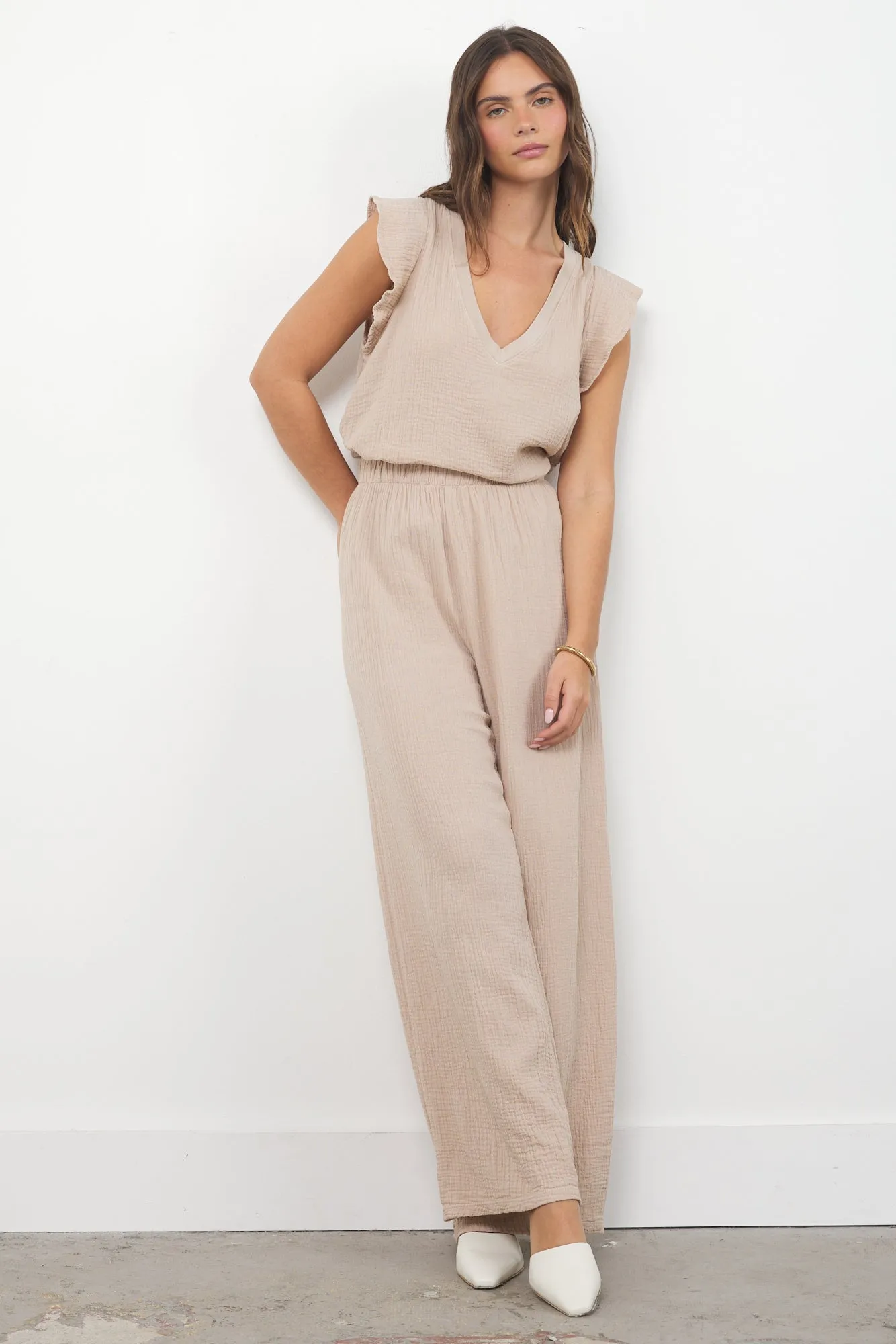 CALI CHILL GAUZE WIDE LEG PANT sold by LAmade