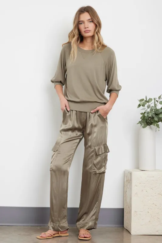 AGNES SILKY CARGO LONG PANT - FINAL SALE sold by LAmade