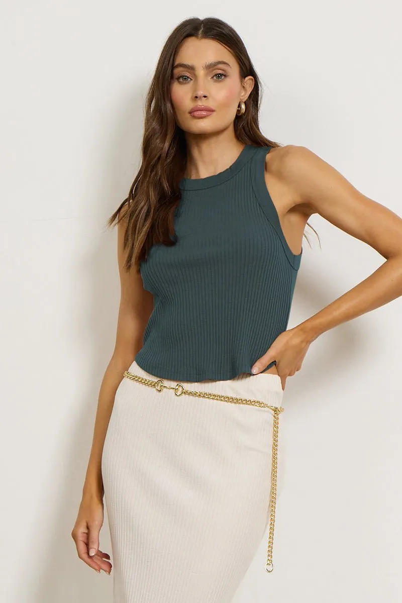 PARADISE CROP SOFT RIB TANK - FINAL SALE sold by LAmade product image thumbnail 4