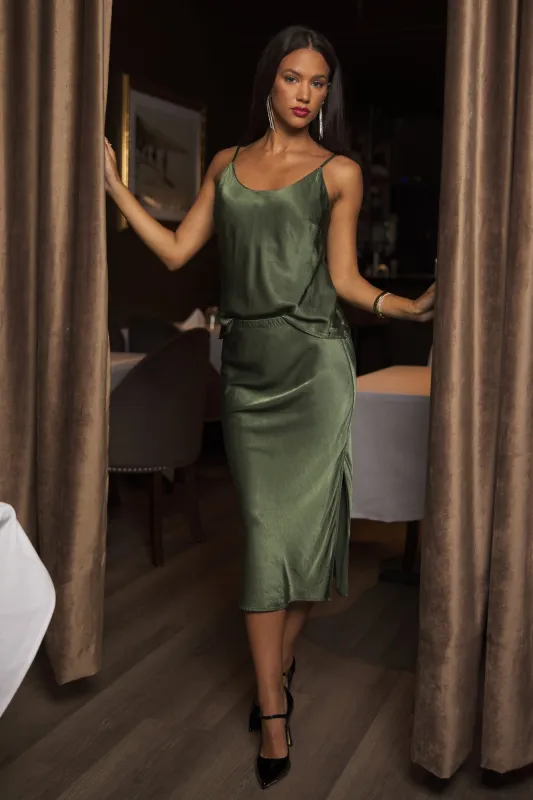 DORIT SILKY SLIP SKIRT sold by LAmade