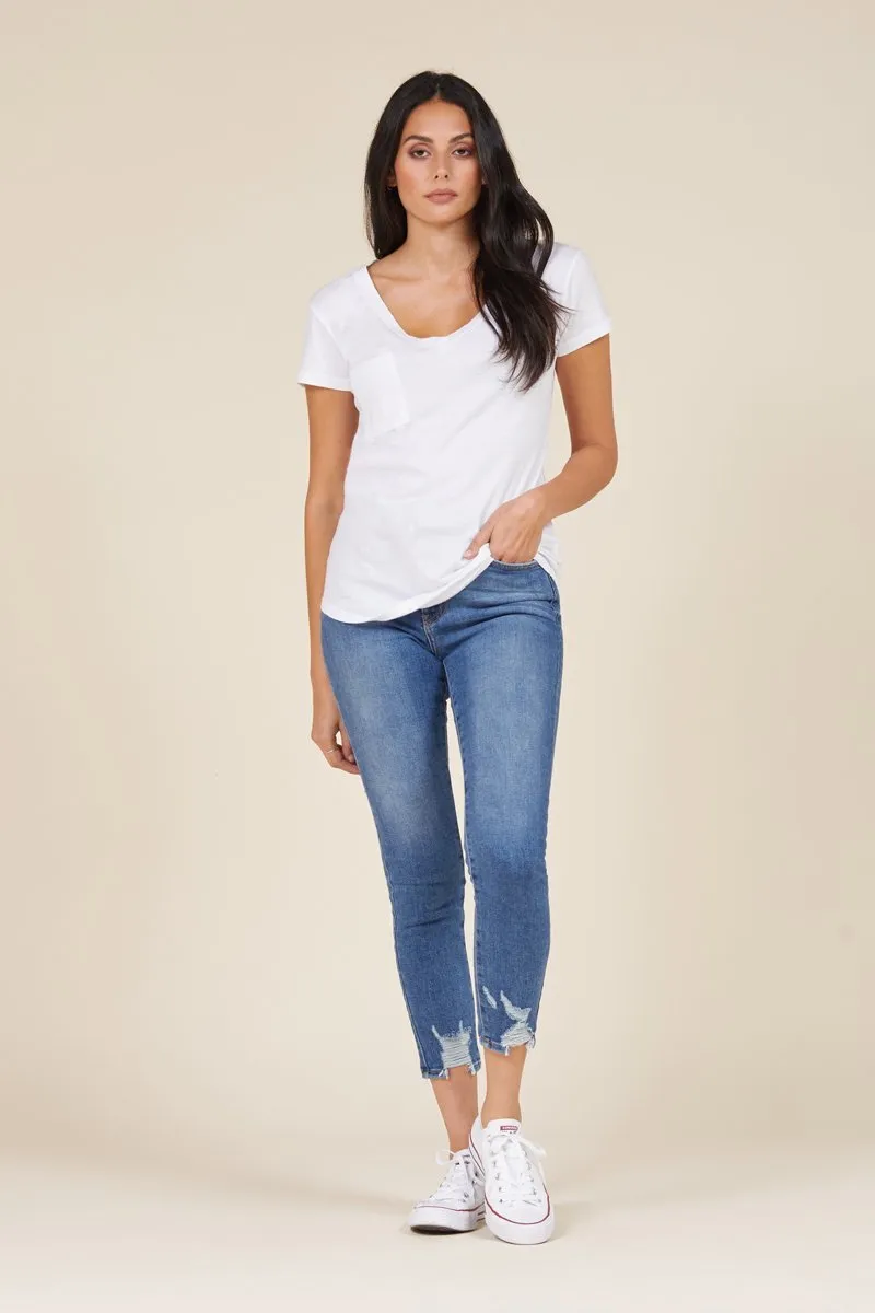 V NECK POCKET TEE sold by LAmade product image thumbnail 3