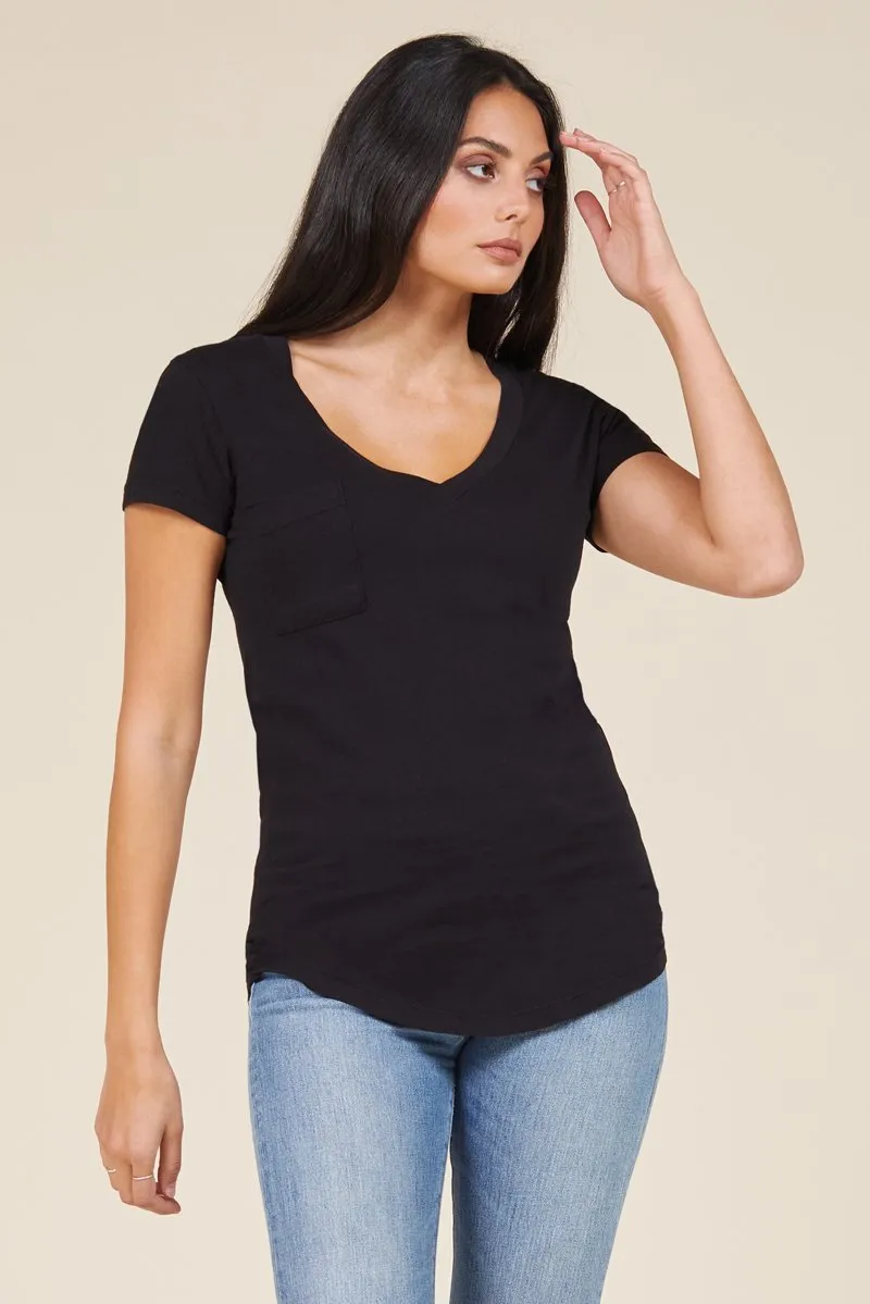 V NECK POCKET TEE sold by LAmade product image thumbnail 5