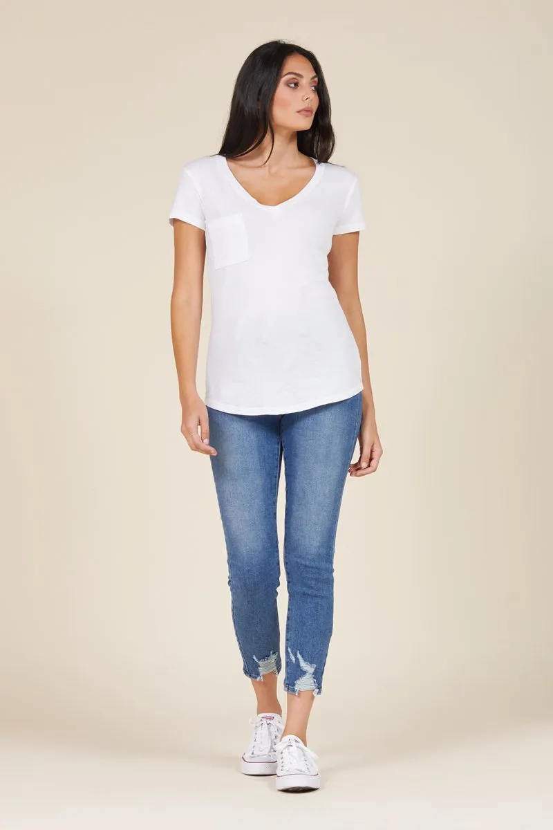 V NECK POCKET TEE sold by LAmade product image thumbnail 2