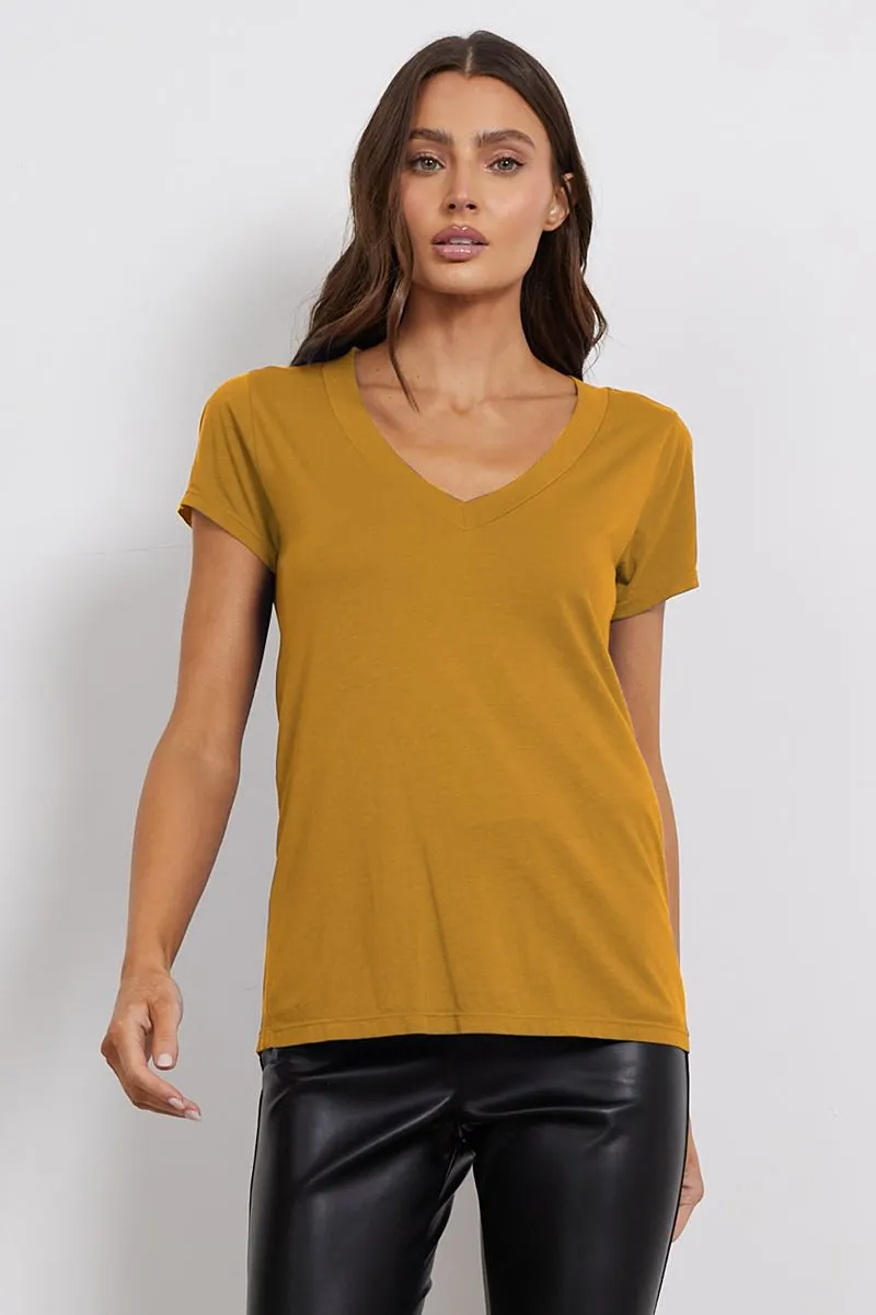 LOW V NECK BOYFRIEND TEE sold by LAmade product image thumbnail 3