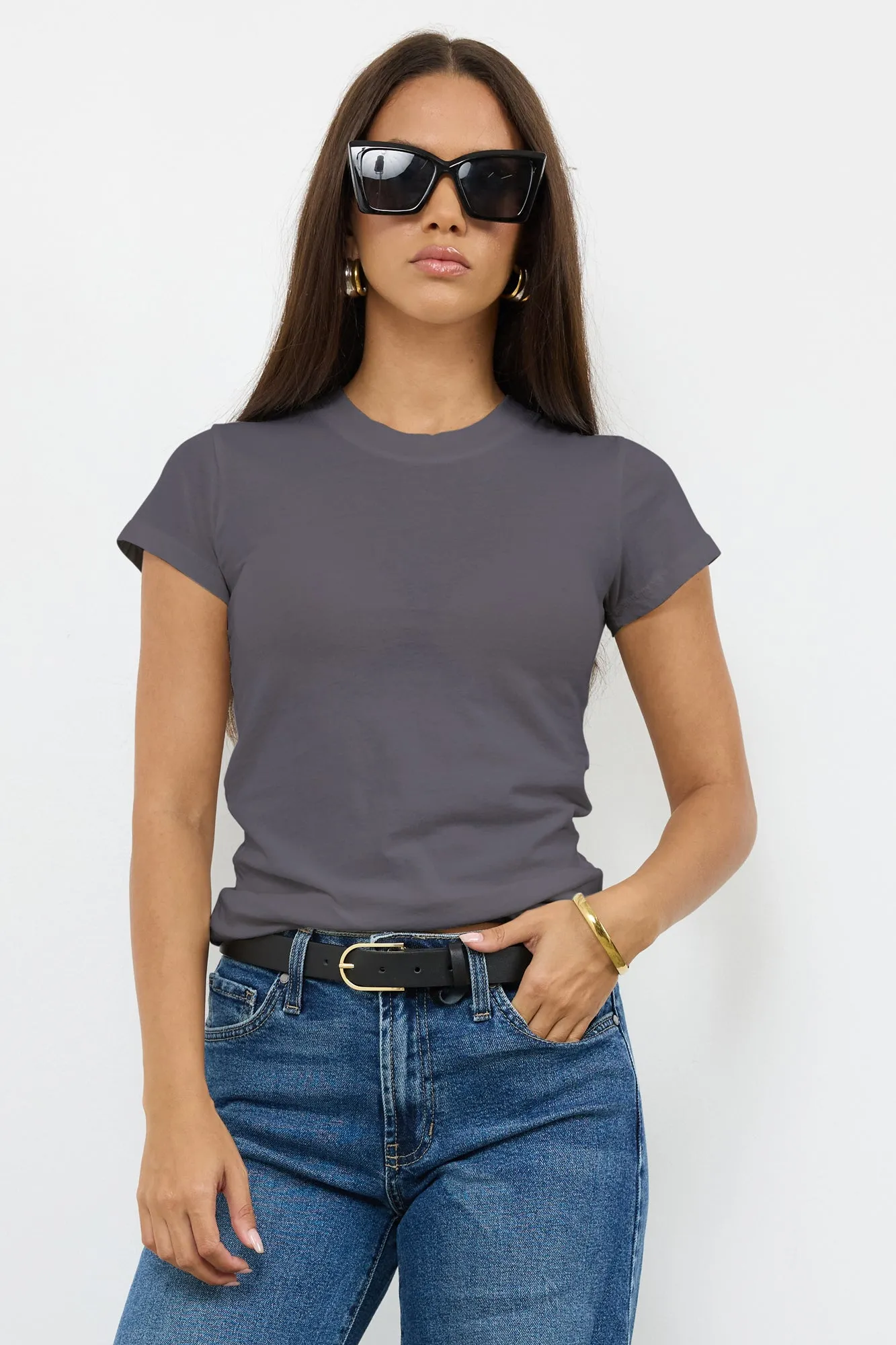 BASIC CLASSIC CREW NECK TEE sold by LAmade product image thumbnail 5