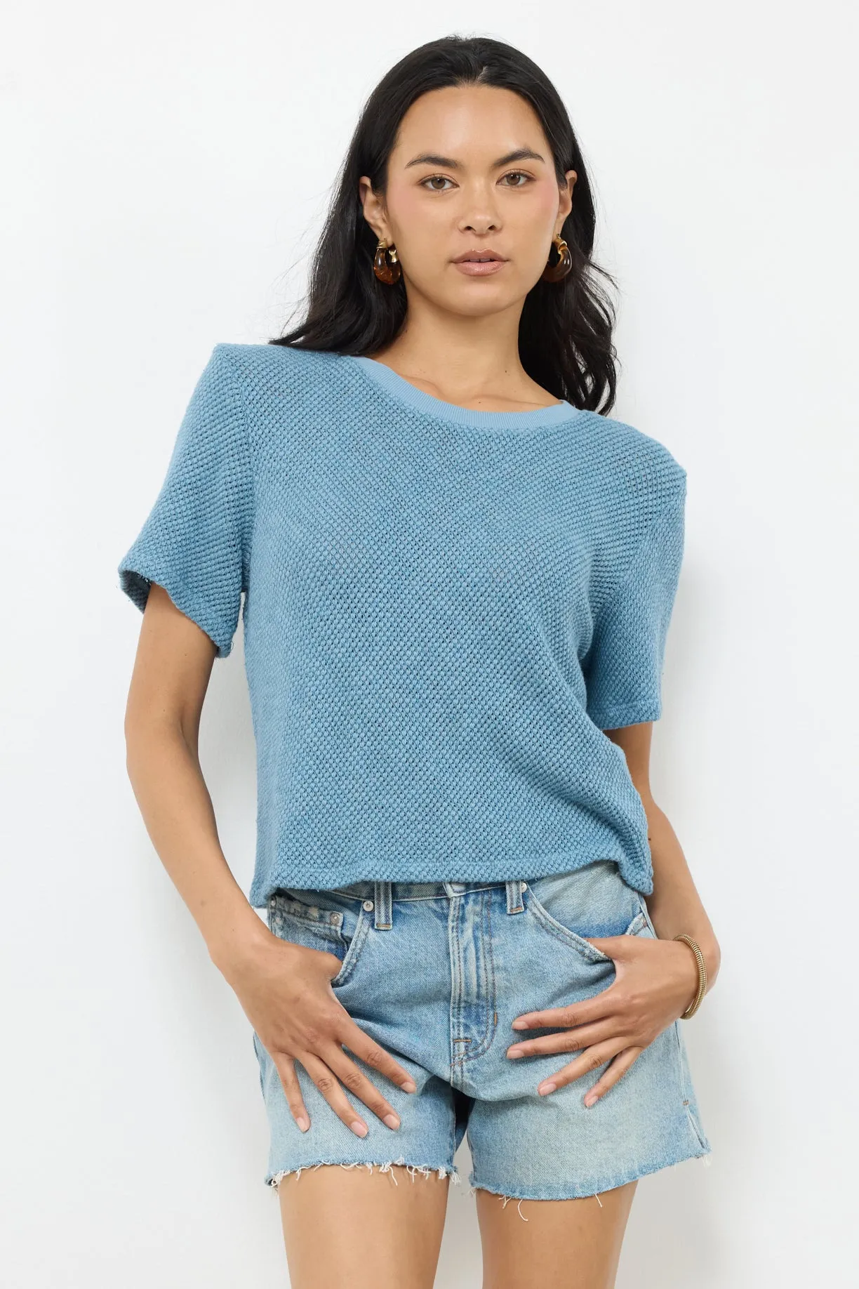 NIGHTS IN THE CITY CROCHET KNIT TEE sold by LAmade