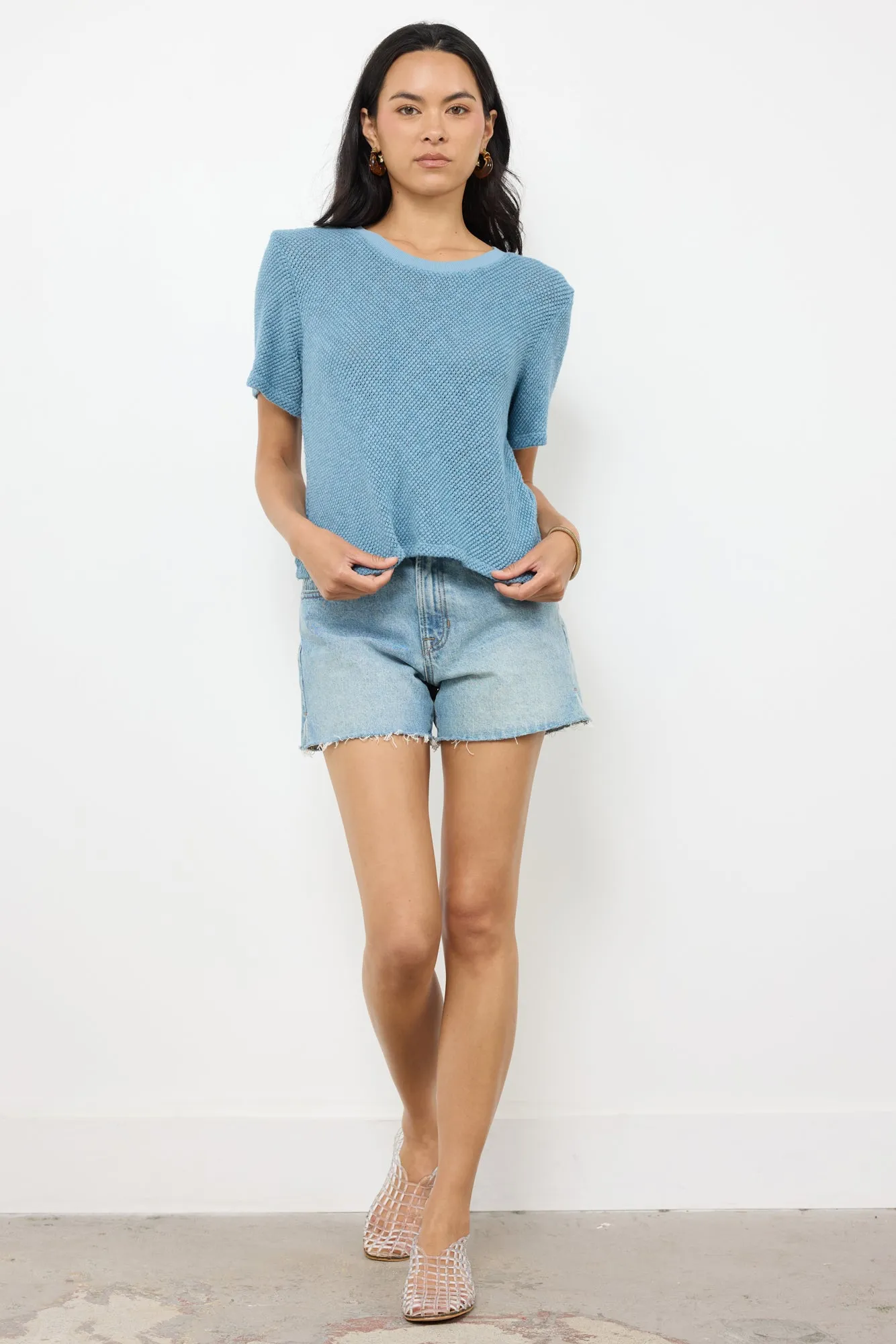 NIGHTS IN THE CITY CROCHET KNIT TEE sold by LAmade product image thumbnail 3