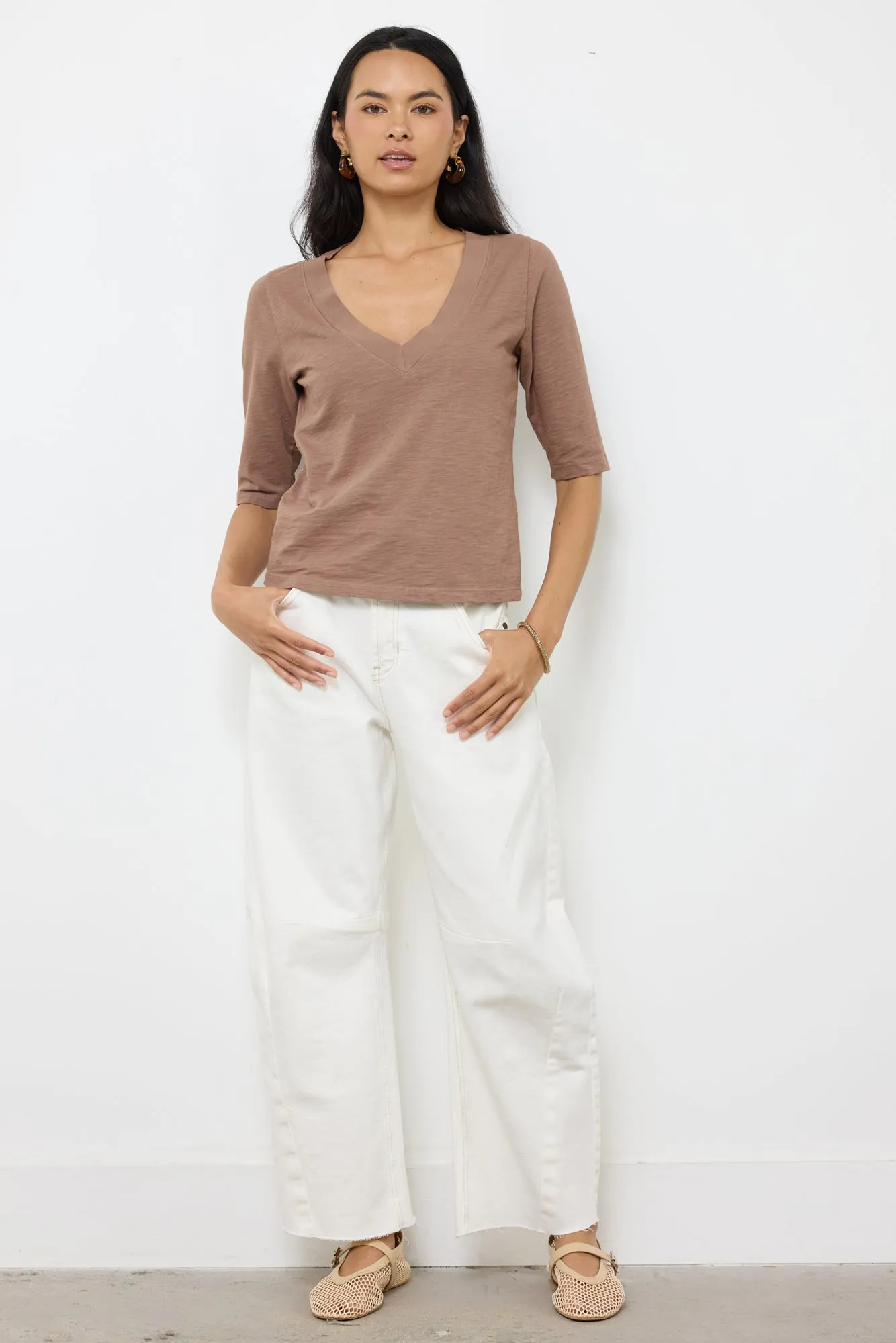 HEAVY SLUB 3/4 SLEEVE TEE sold by LAmade product image thumbnail 2