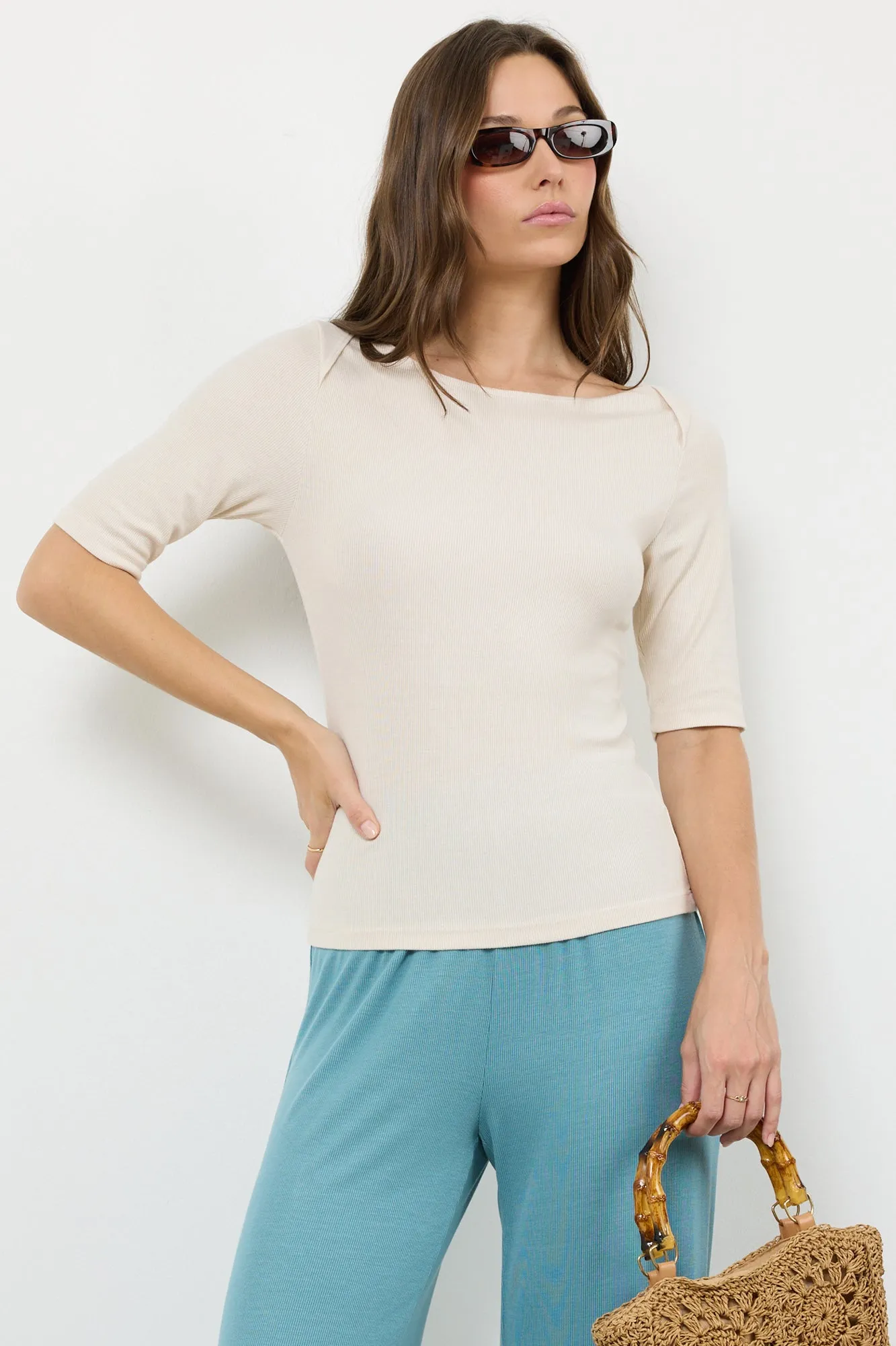 MAISON SCOOP NECK TOP sold by LAmade