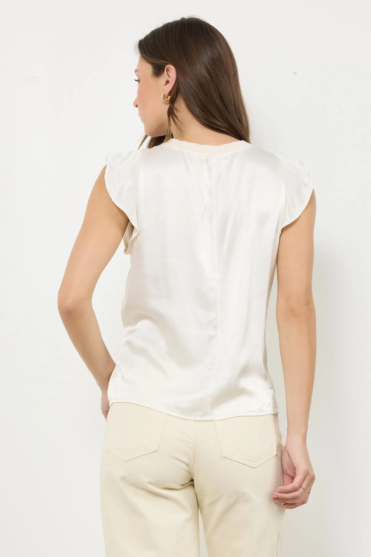 FINN CREW NECK SATIN TOP - FINAL SALE sold by LAmade product image thumbnail 4